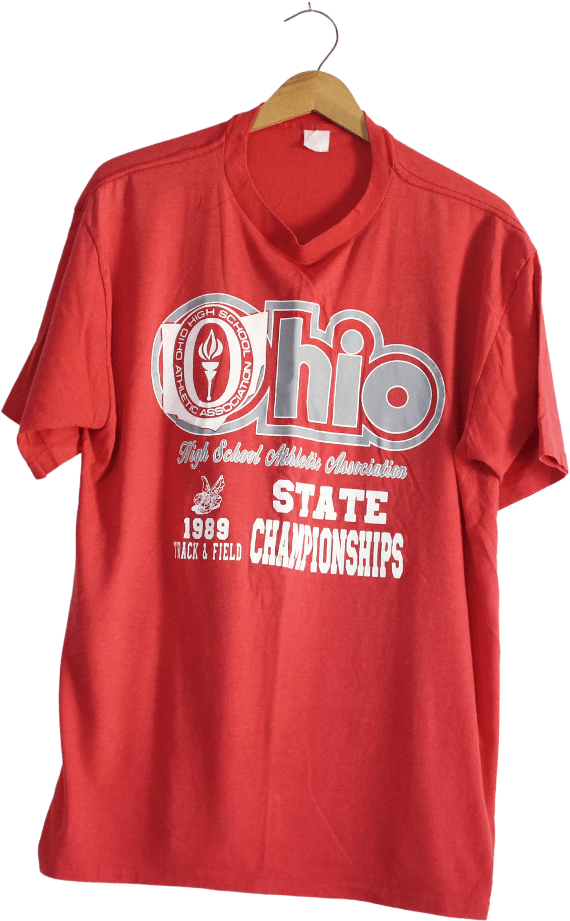 Vintage 80’s Red Ohio High School State Track And Field Championships T