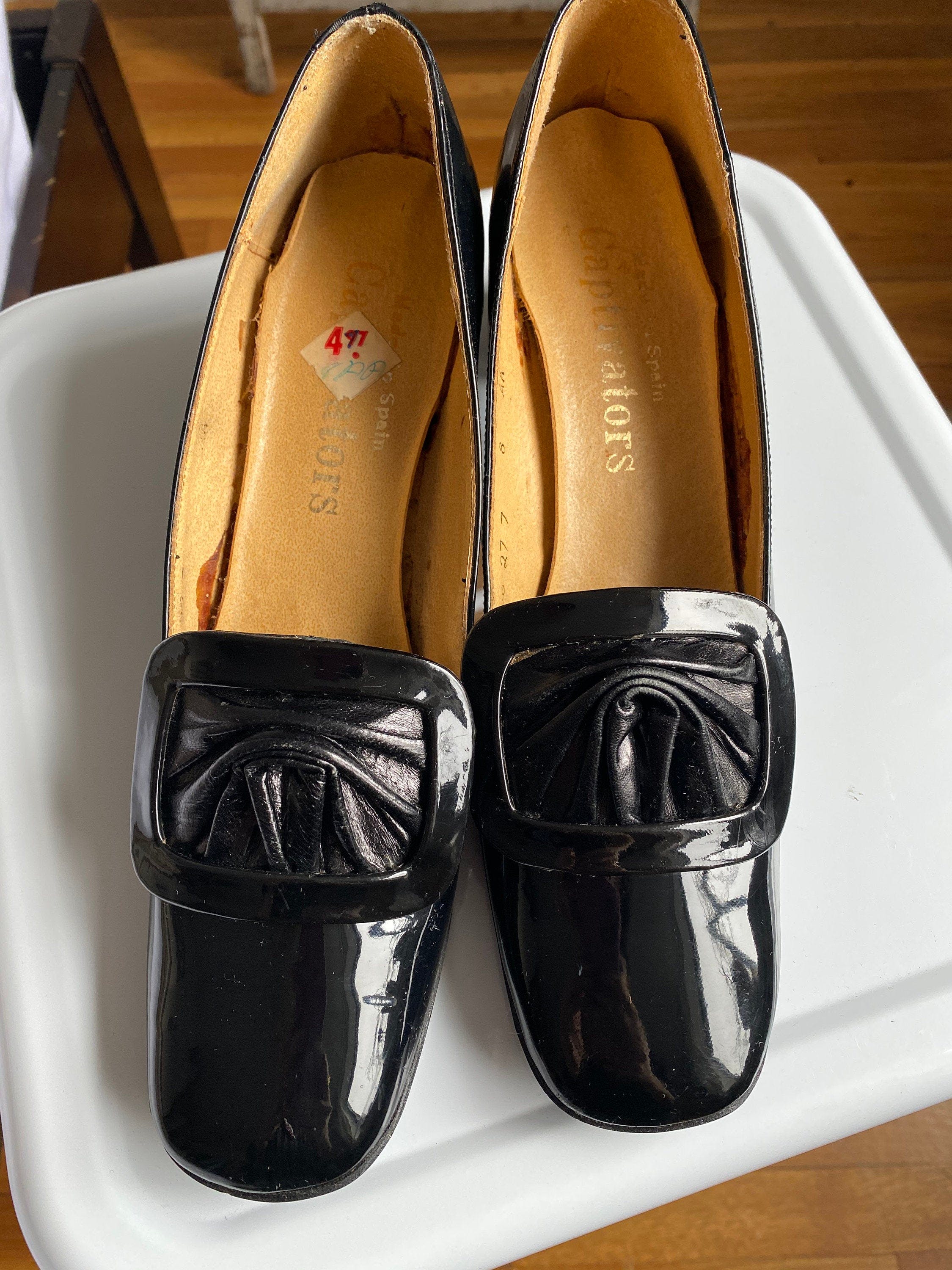 Vintage 60’s Black Leather Heels by Captivators | Shop THRILLING
