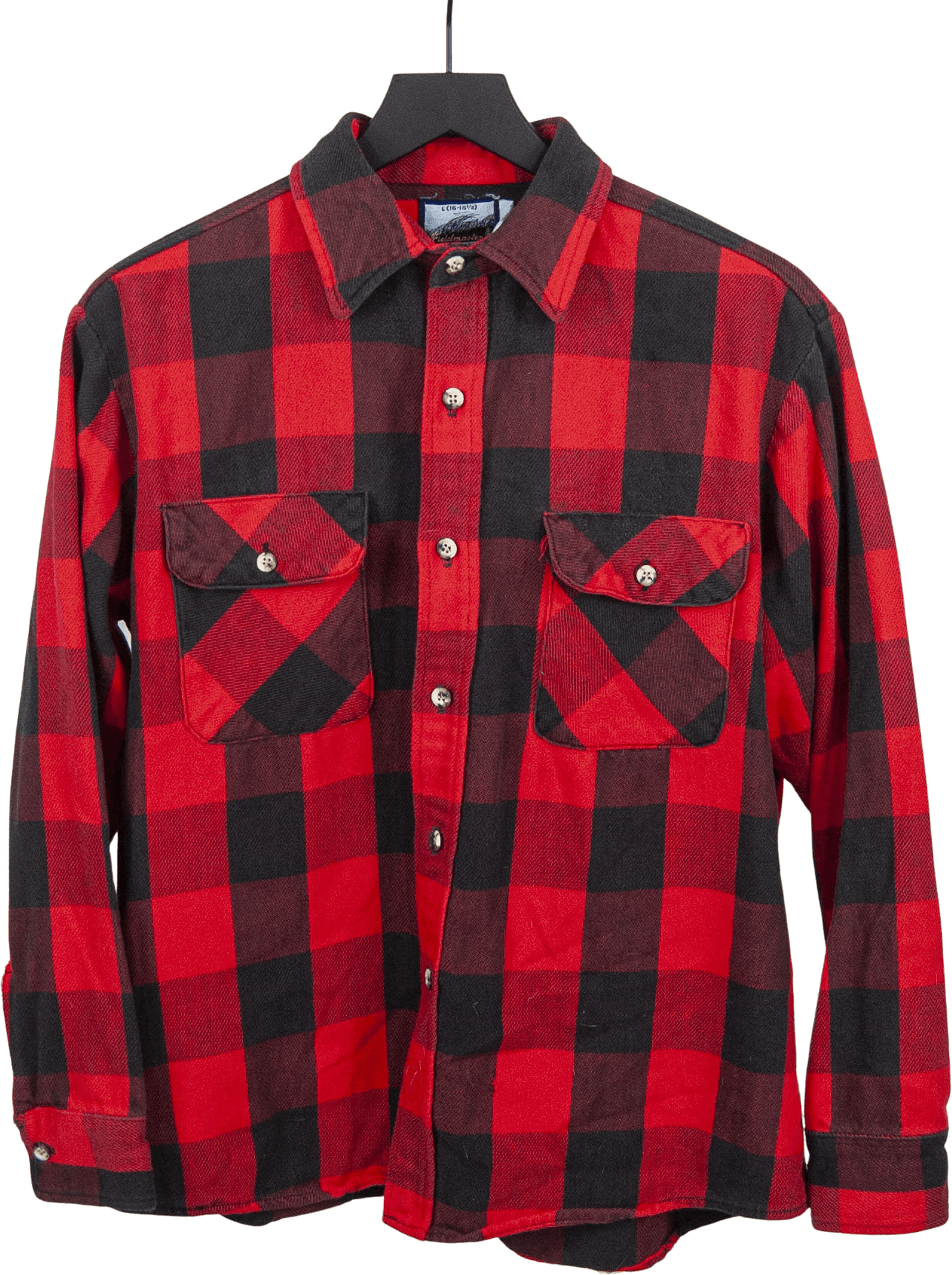 Vintage 90's Red Buffalo Check Flannel by Fieldmaster | Shop THRILLING