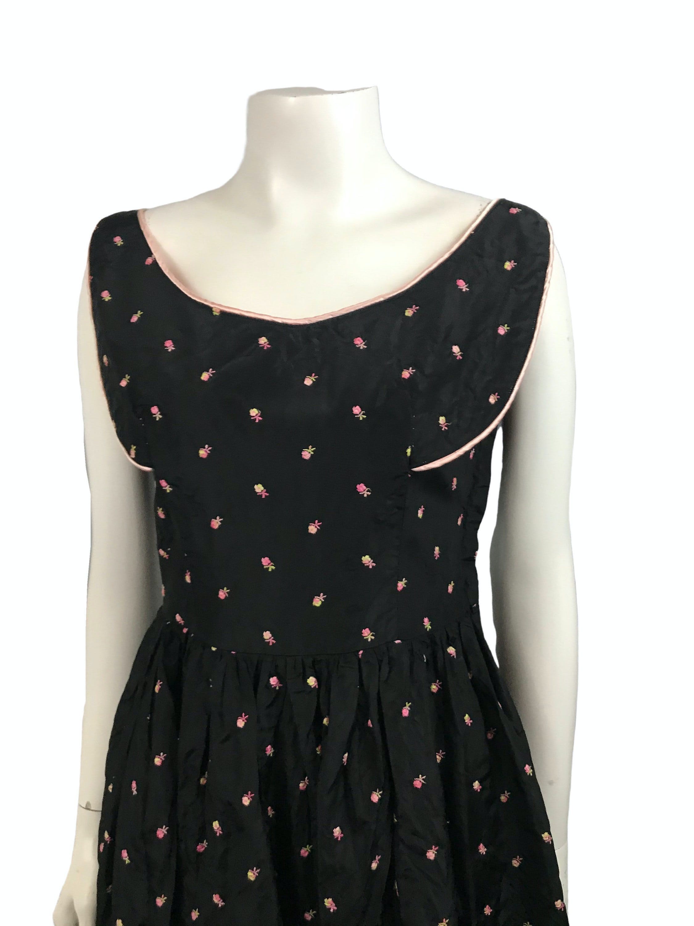 Vintage 50’s Sleeveless Fit and Flare Floral Dress | Shop THRILLING