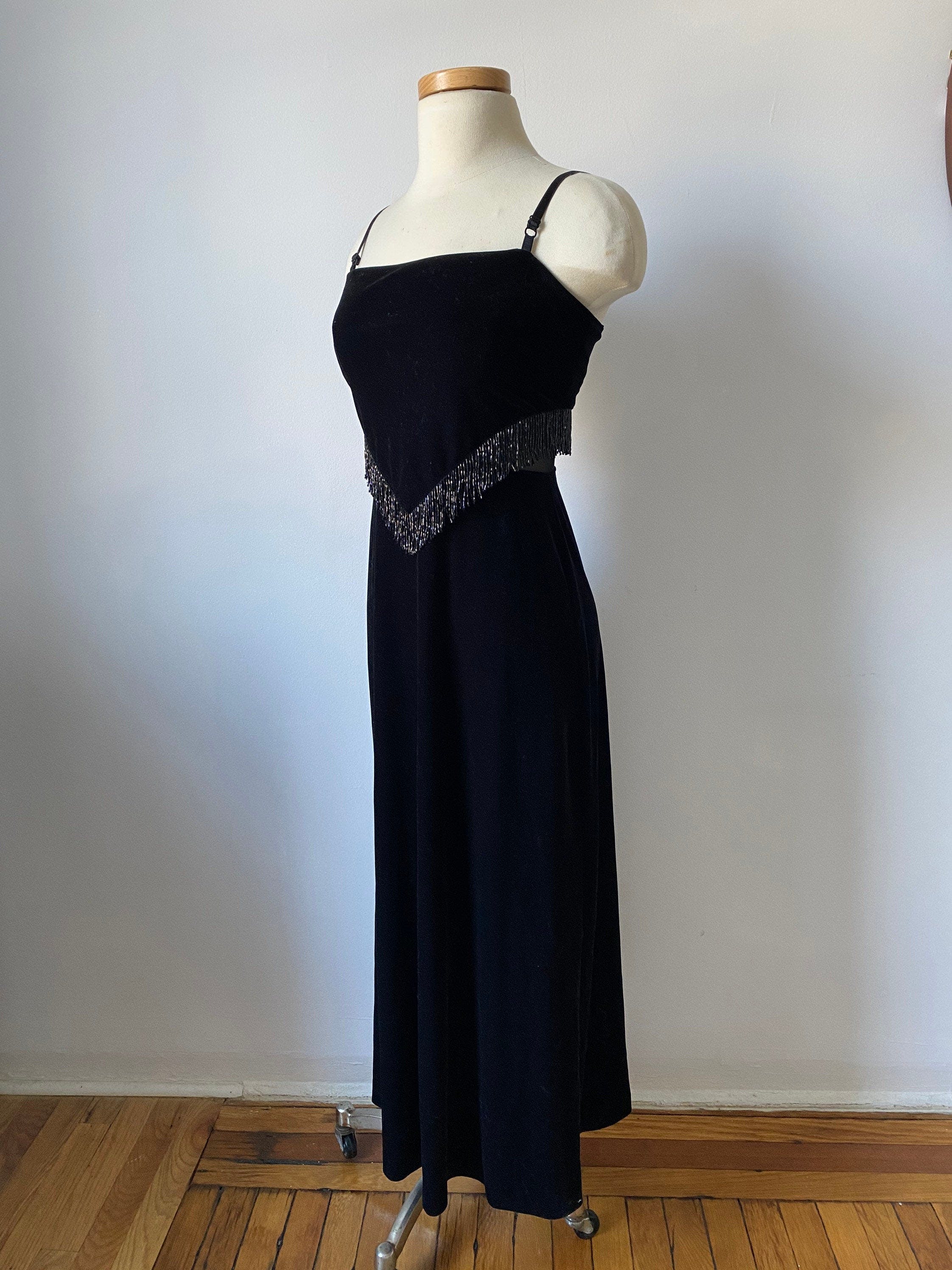 Vintage 90's Beaded and Velvet Dress | Shop THRILLING