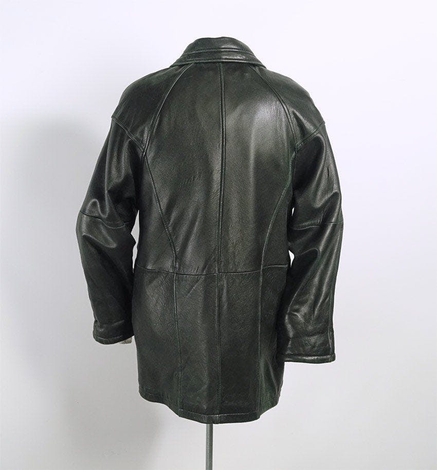 Vintage 80s Mens Leather Puffy Jacket Coat Thermolite Lining By Tibor ...