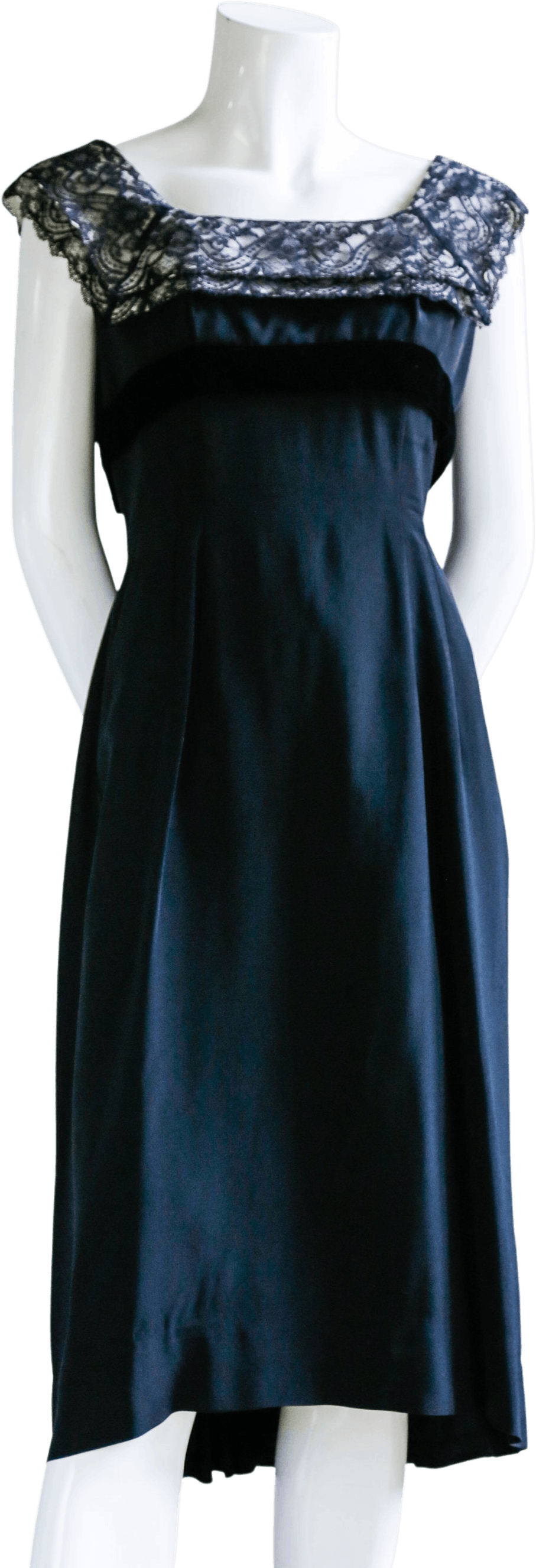 Vintage Little Black Dress with Lace Neckline | Shop THRILLING