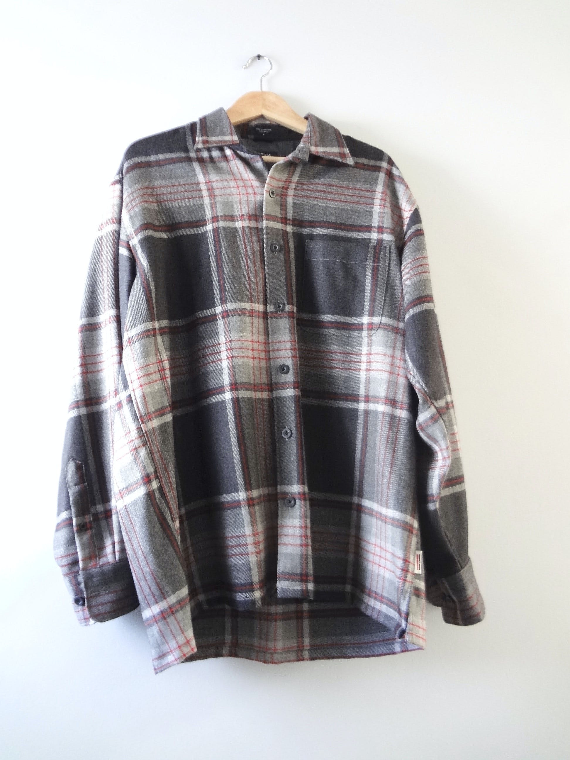 Vintage 80's/90's Gray Flannel Shirt by Nautica | Shop THRILLING