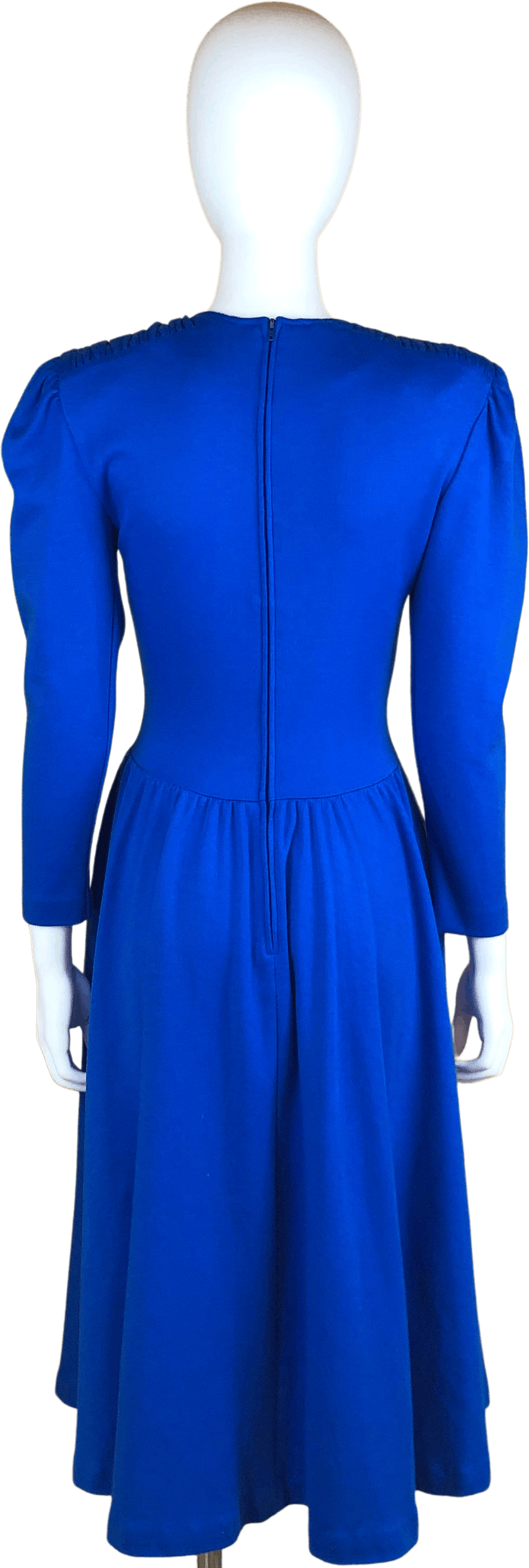 Vintage 80’s Royal Blue Knit Dress by Expo Shop THRILLING