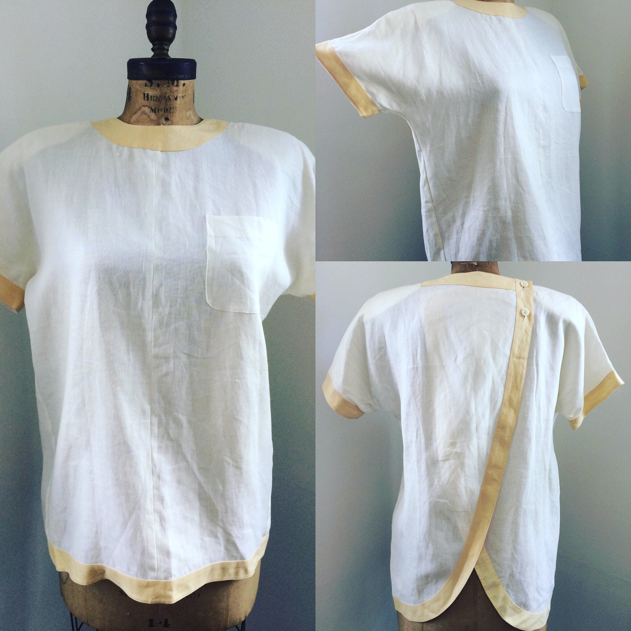 Vintage White Linen Shirt by Ferragamo | Shop THRILLING