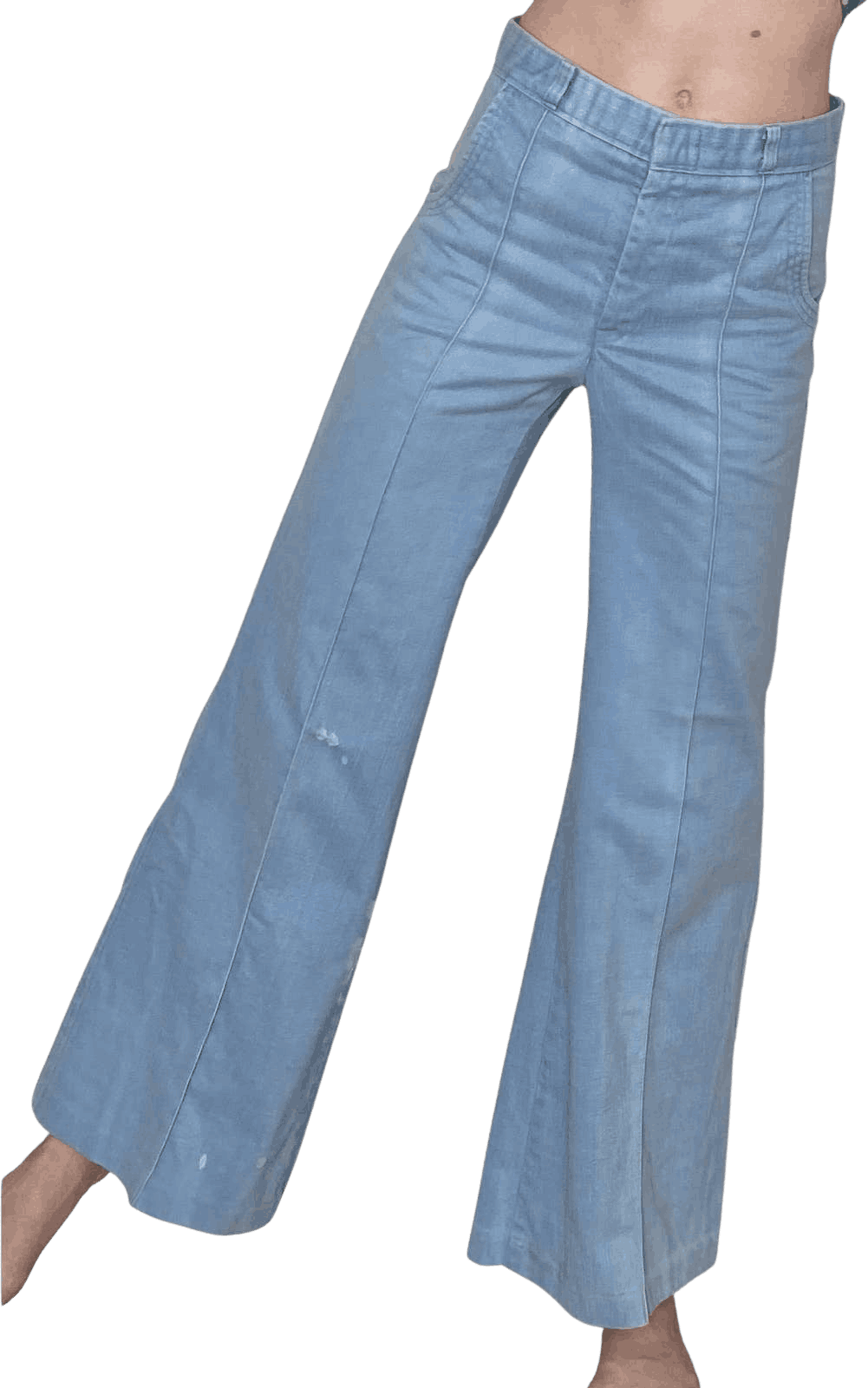 Vintage 70’s Light Wash Bell Bottom Seam Jeans | Shop THRILLING