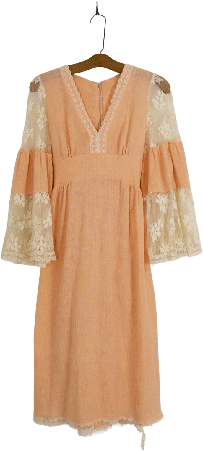 Vintage 60’s Peach Bell Sleeve Gauze Dress | Shop THRILLING