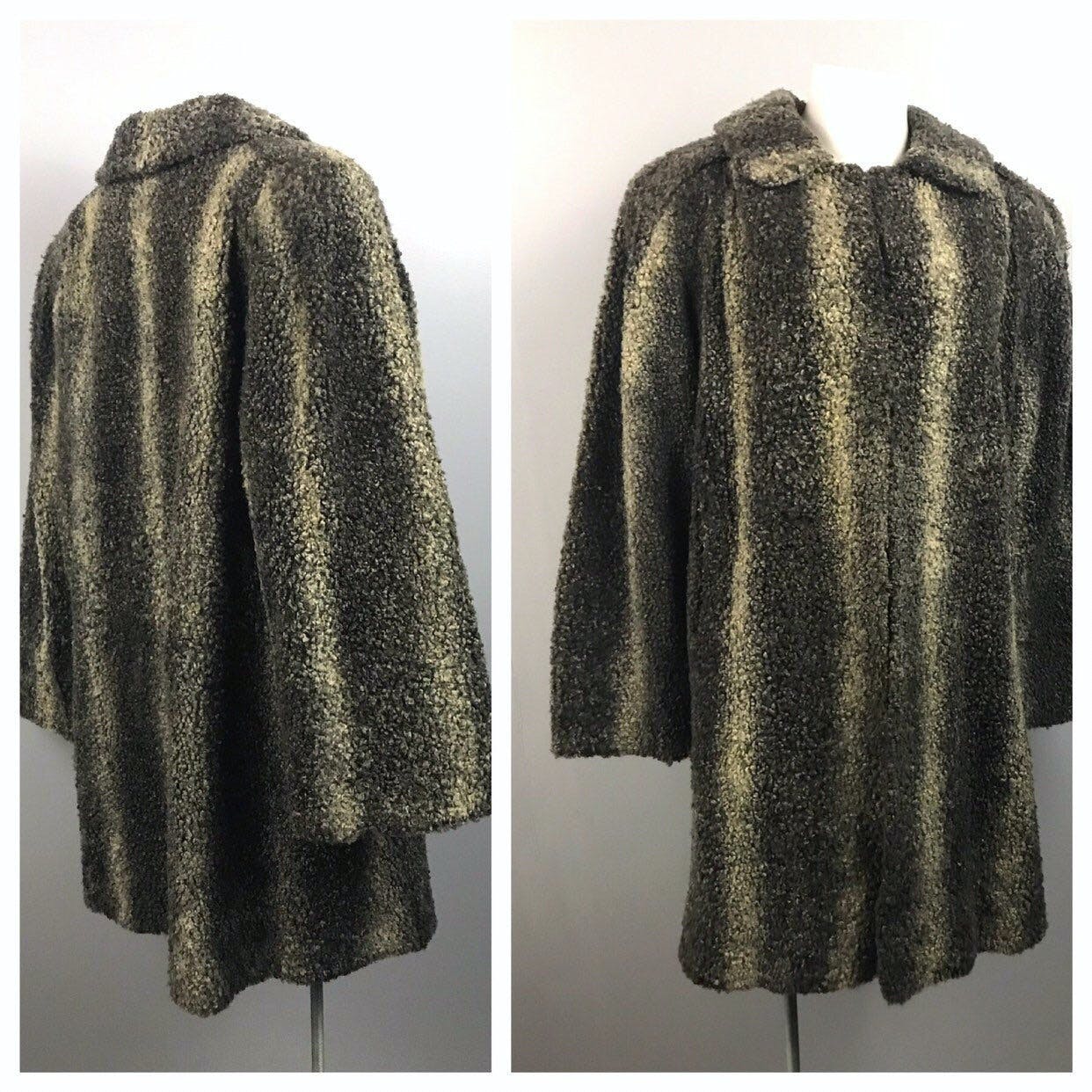 Vintage 50’s Gray And Black Fur Coat by The Paris | Shop THRILLING