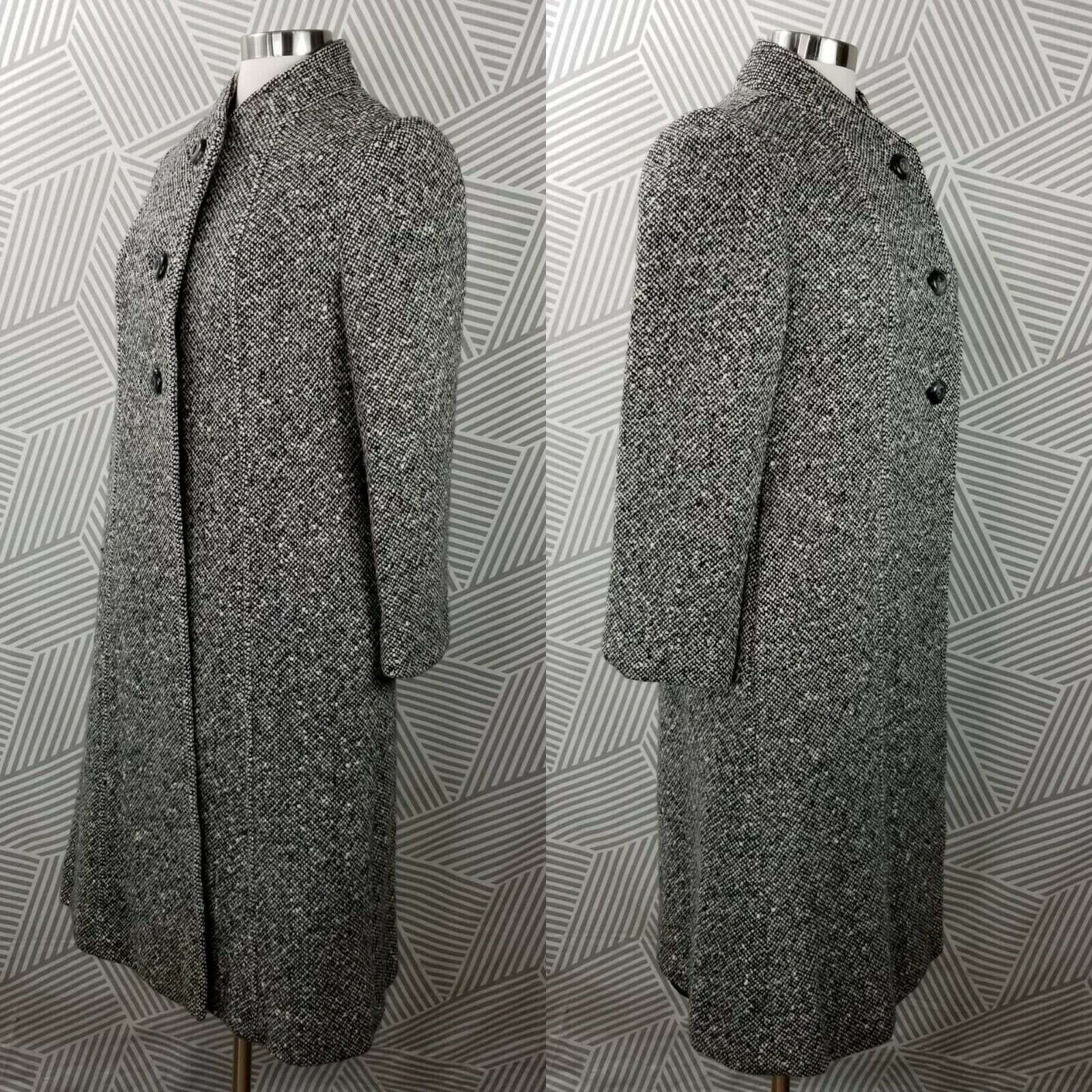 Vintage 60’s Black Wool Button Coat by Montaldos Tweed | Shop THRILLING