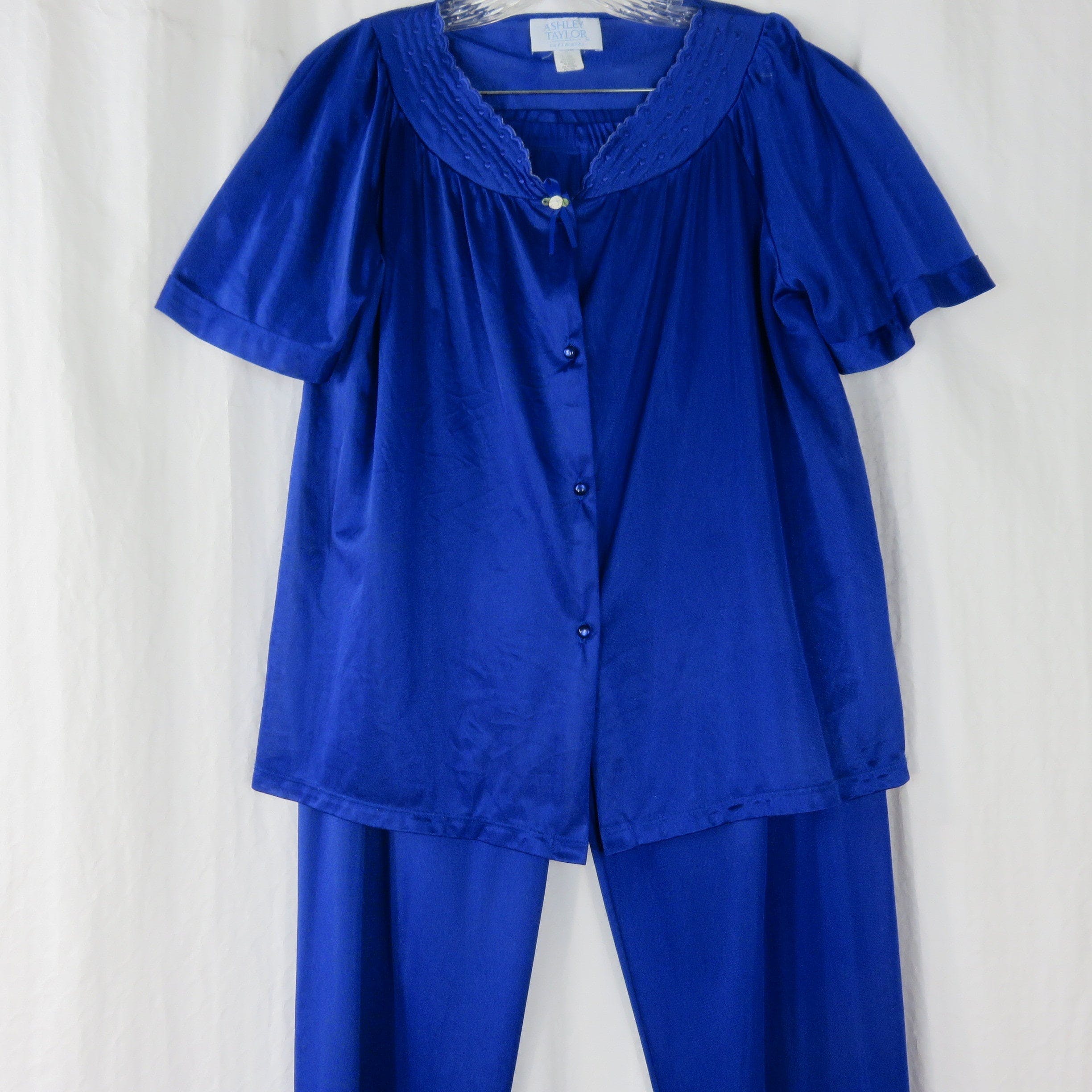 Vintage Royal Blue Pajamas Pj Set by Ashley Taylor | Shop THRILLING