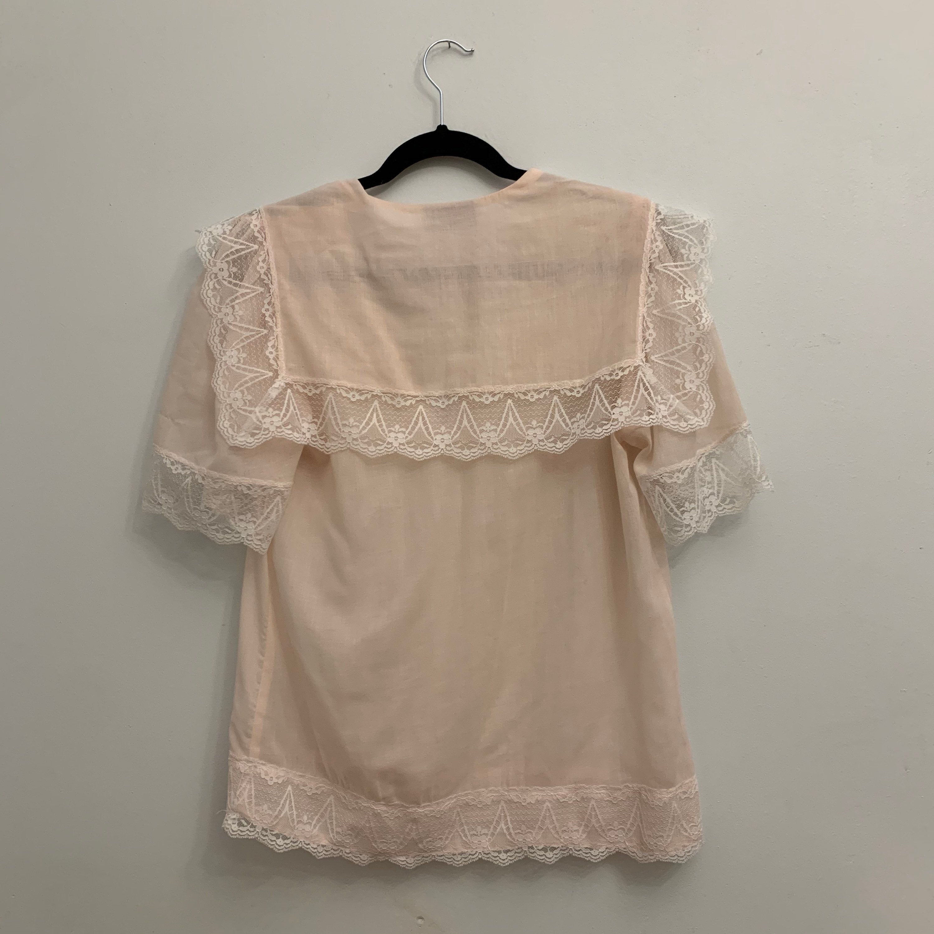 Vintage Pink and White Blouse by Jessica McClintock | Shop THRILLING