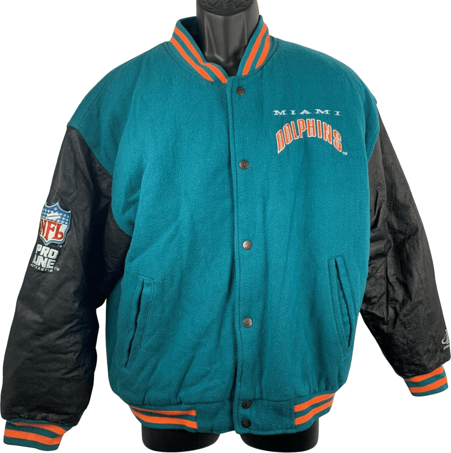 Vintage 80’s Men's Nfl Miami Dolphins Varsity Jacket by Pro Line | Shop ...