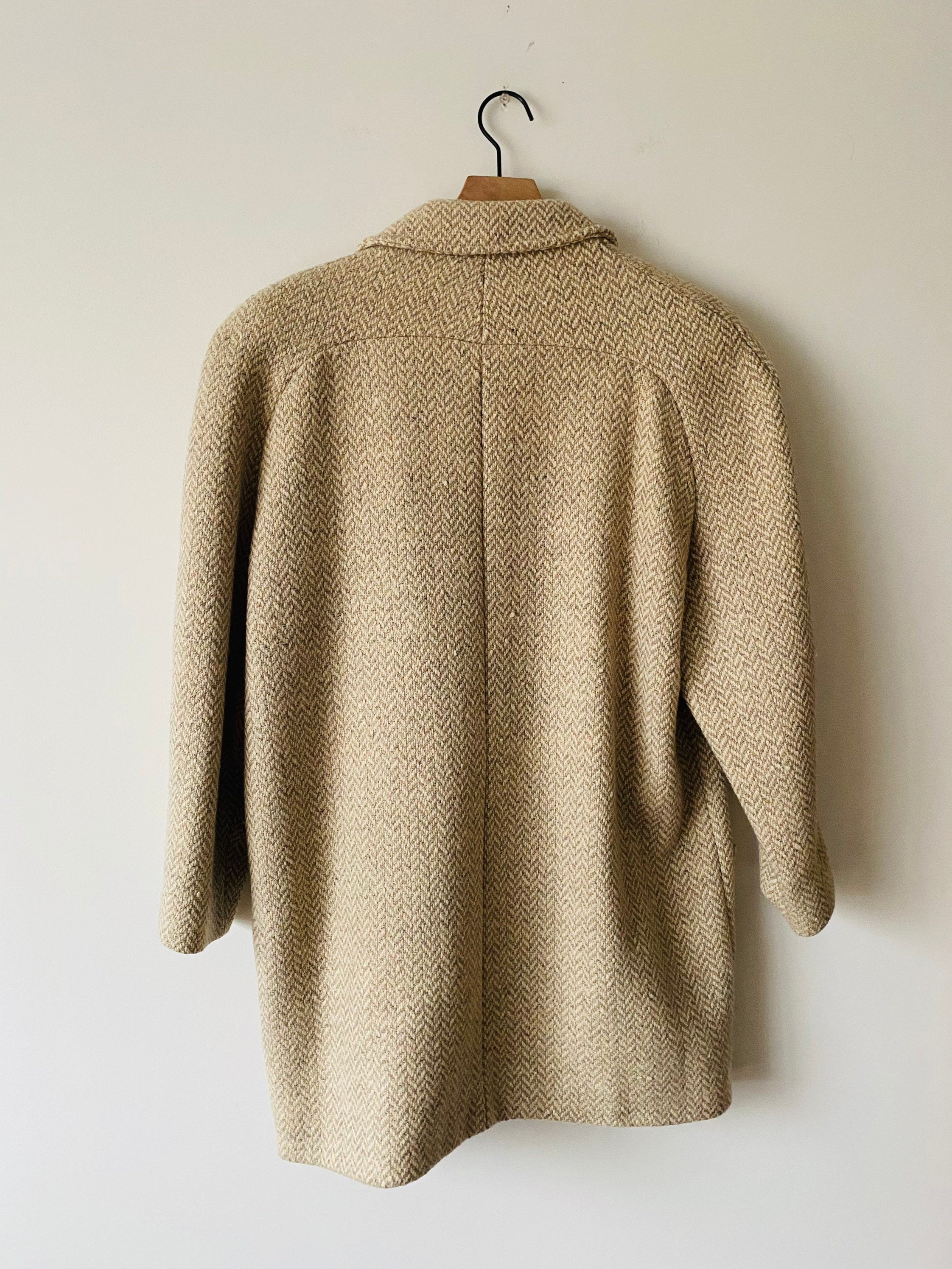 Vintage 70's Chevron Wool Pea Coat by Braefair | Shop THRILLING