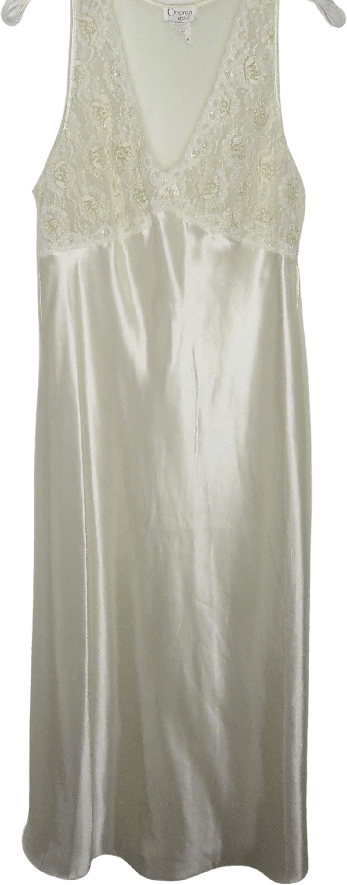 Vintage White Satin Cinema Etoile Nightgown by Cinema Exoile - Free ...