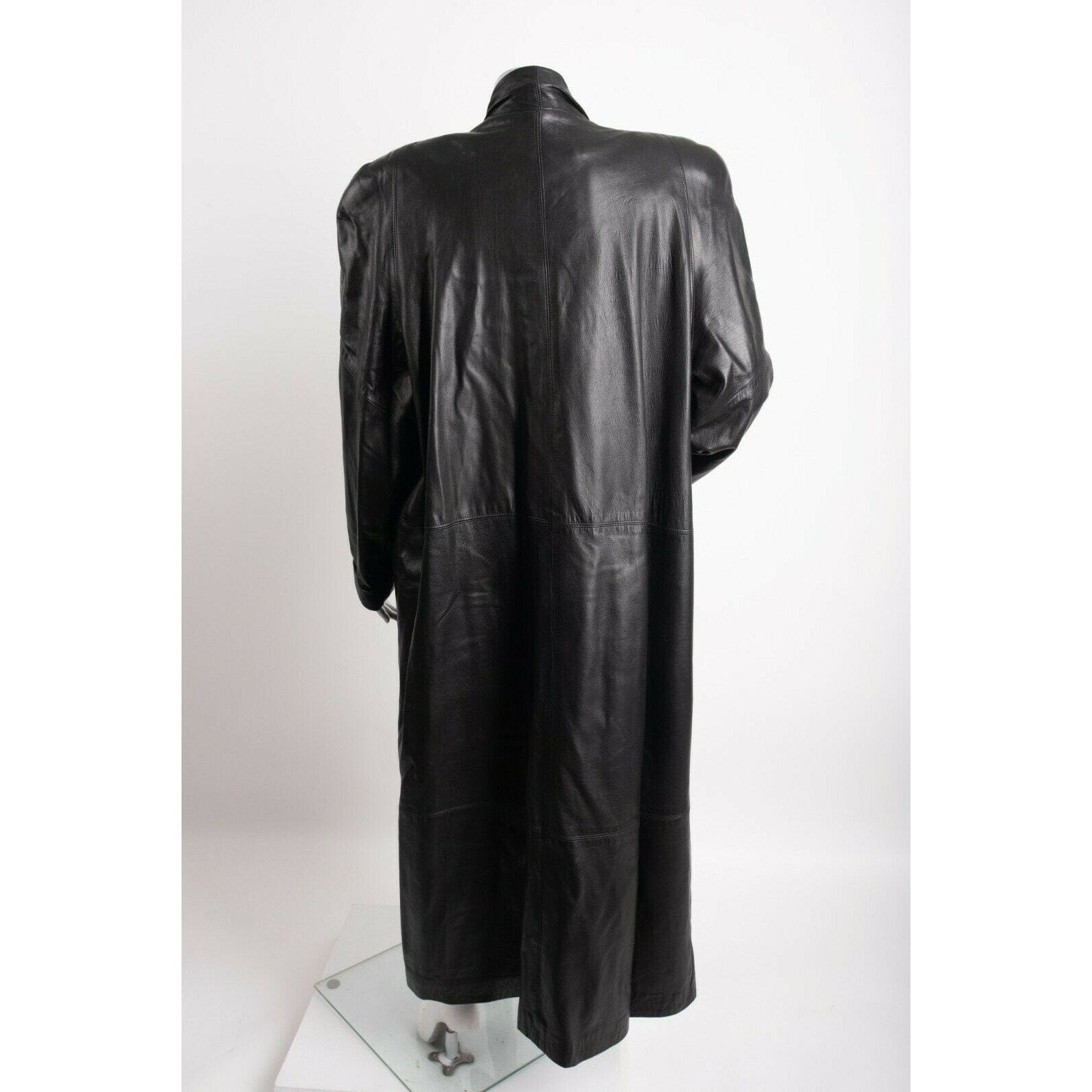 Vintage 80’s Vakko Long Leather Coat Jacket | Shop THRILLING