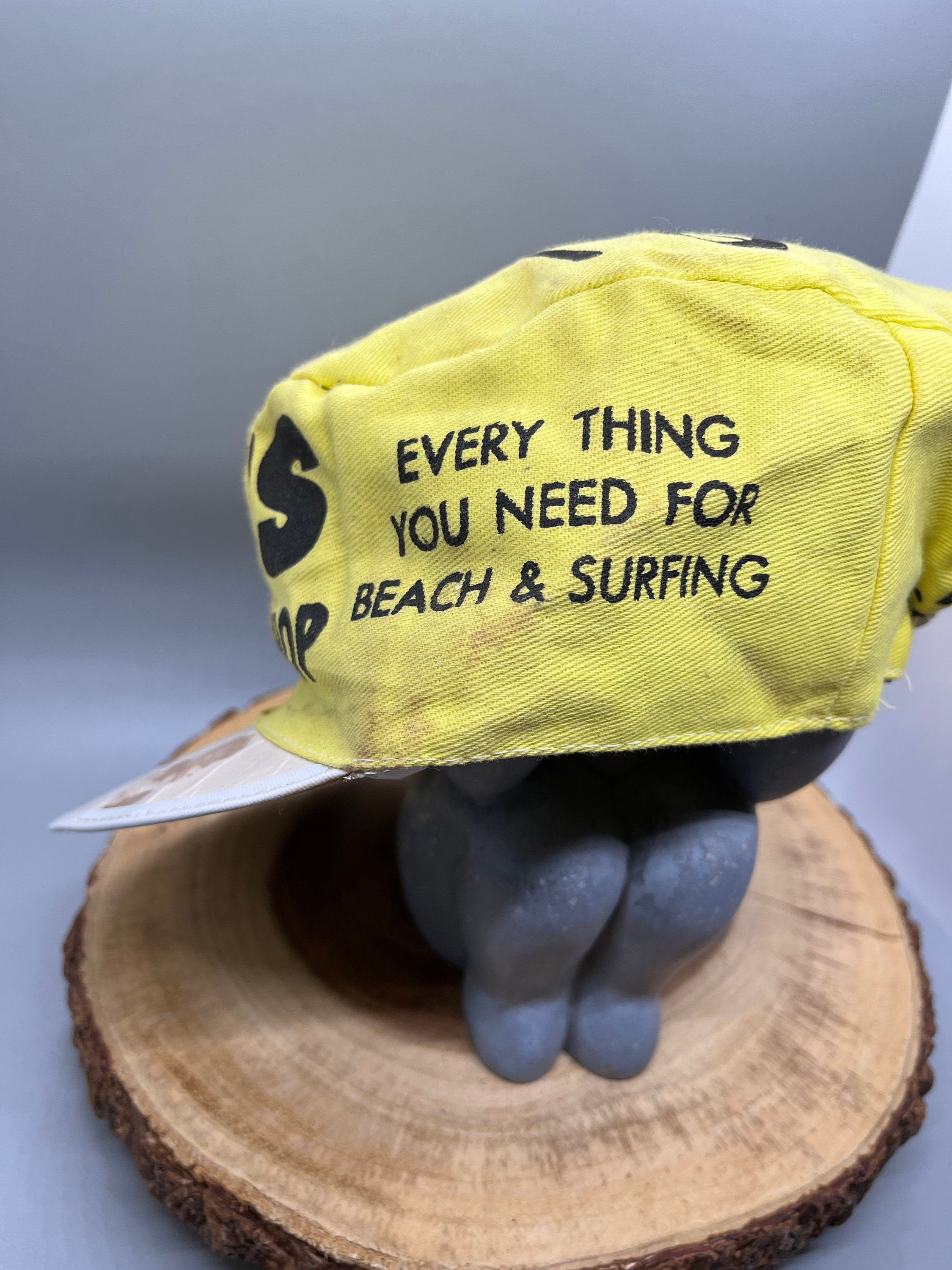 Vintage Berts Surf Shop Berts Surf Shop Hat Yellow Berts Surf Shop 80s ...