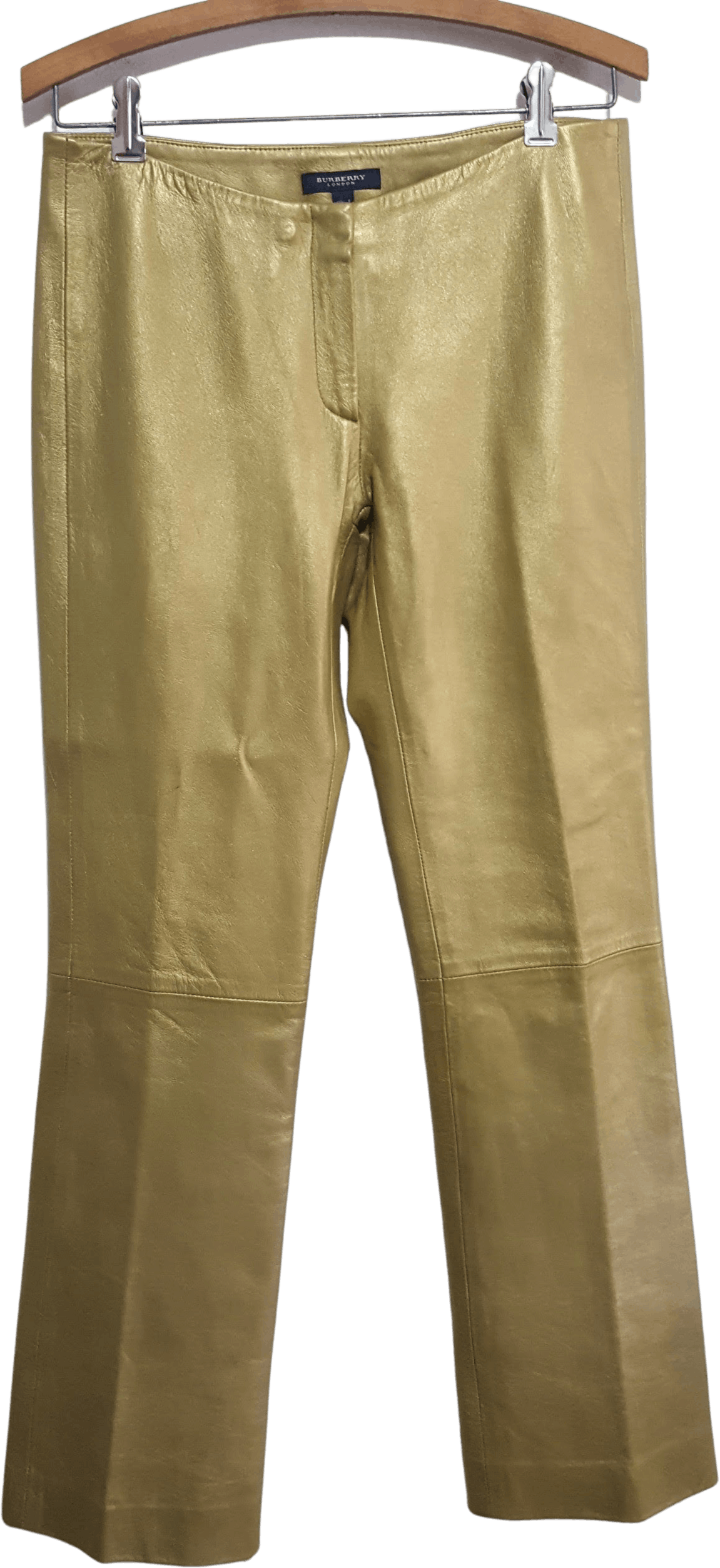 Vintage 00's Metallic Gold Leather Pants by Burberry - Free Shipping ...