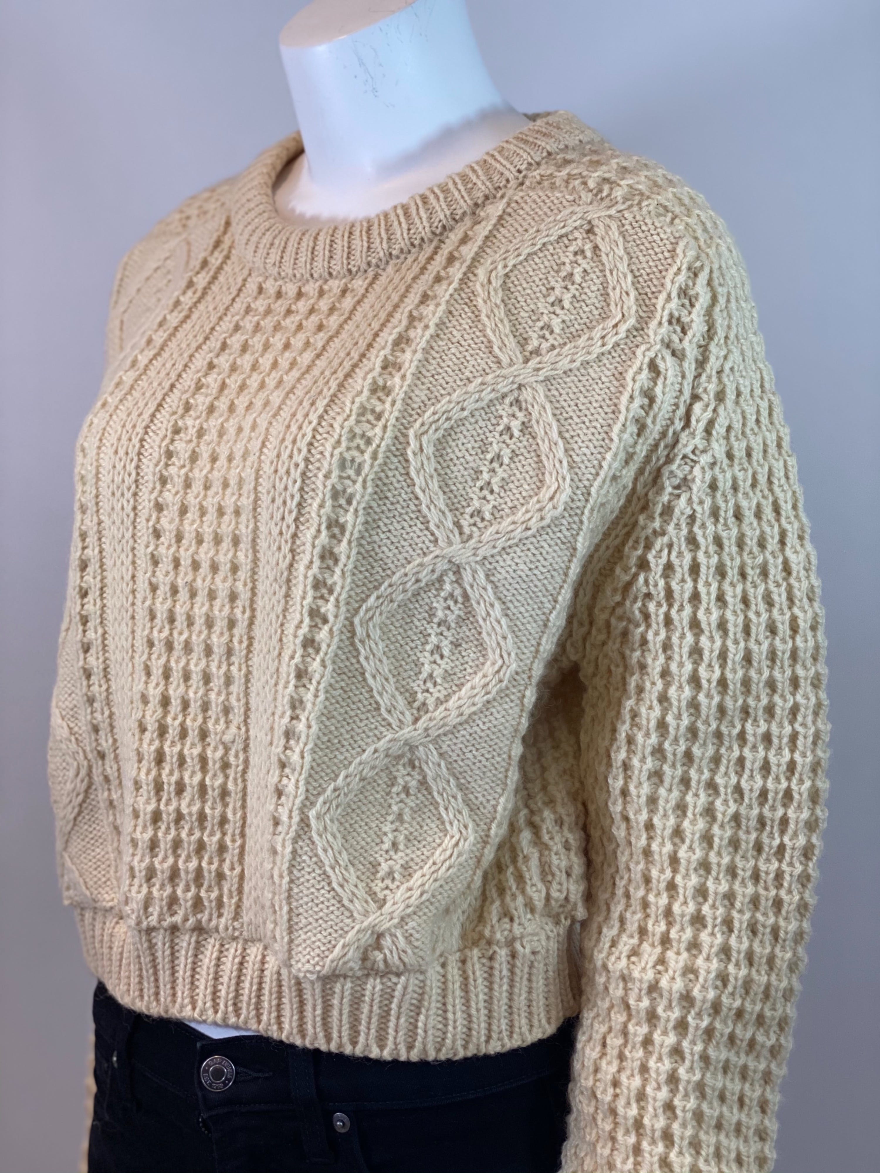 Vintage Wool Crop Sweater by Gaeltarra | Shop THRILLING