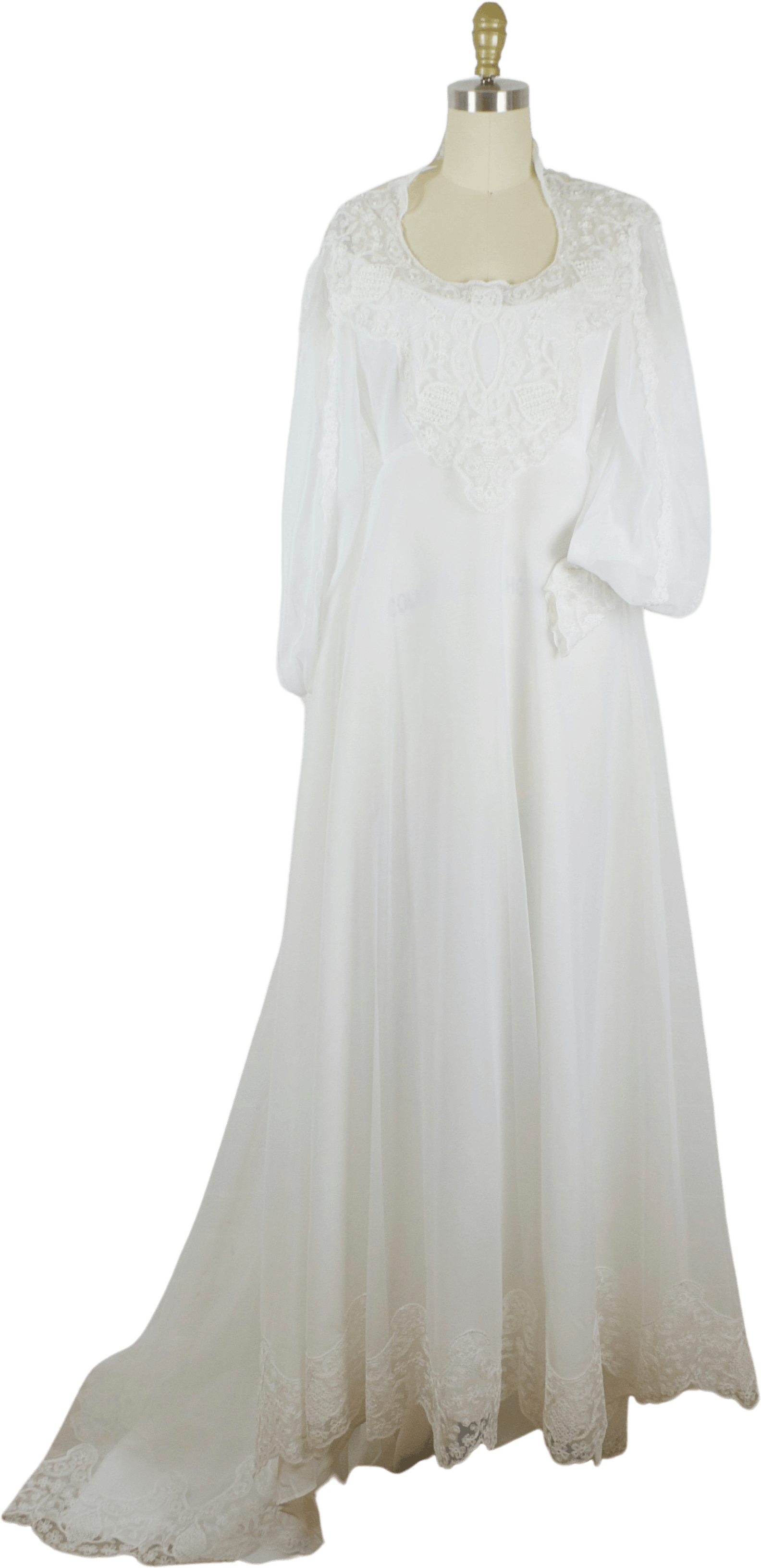 Vintage Cottagecore Bohemian Bishop Sleeve Wedding Dress Shop Thrilling 