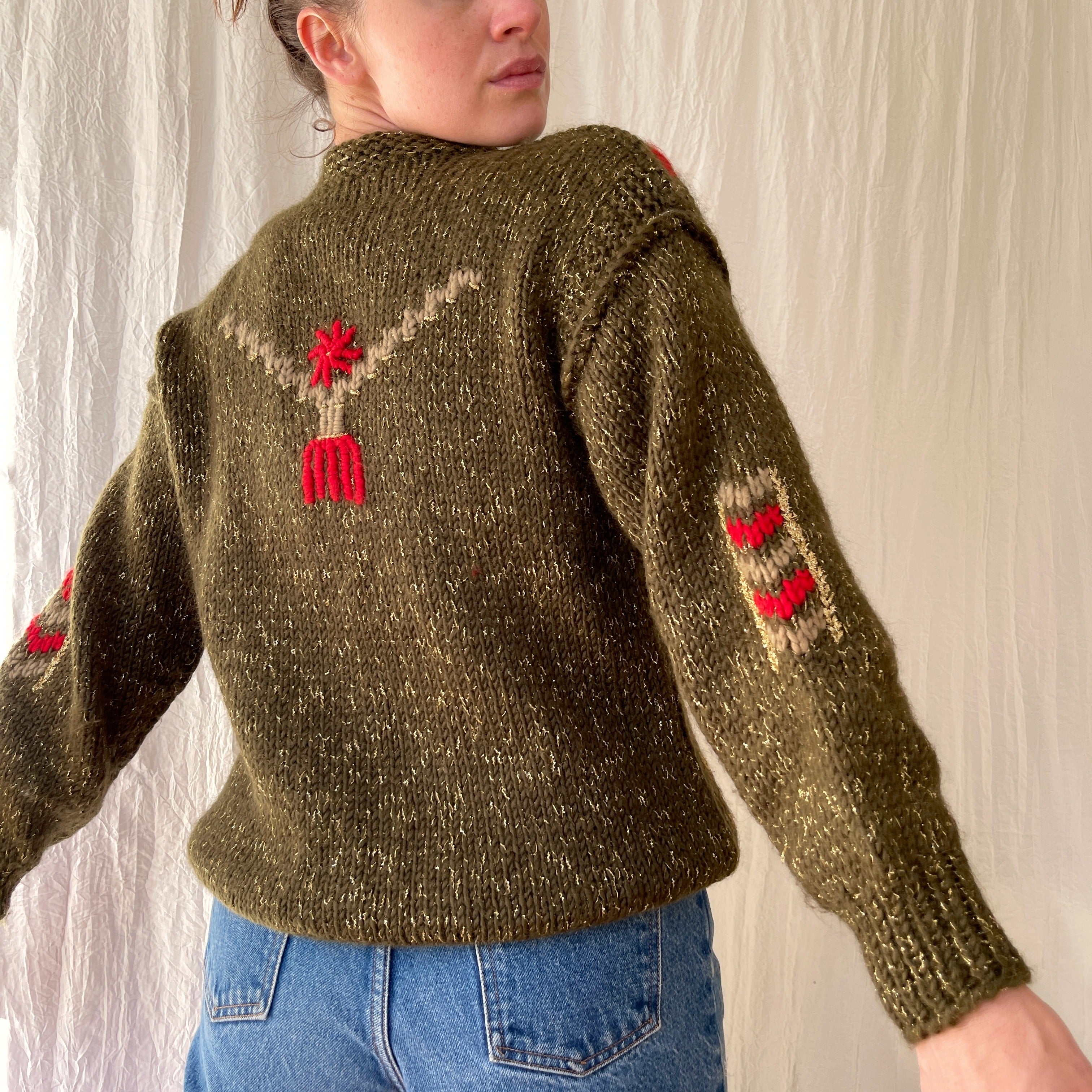 80s Nordic Fringe Cardigan | creditclan.com