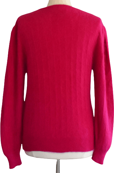 Vintage 90’s Shocking Pink 100% Percent Angora Long Sleeve Pullover ...