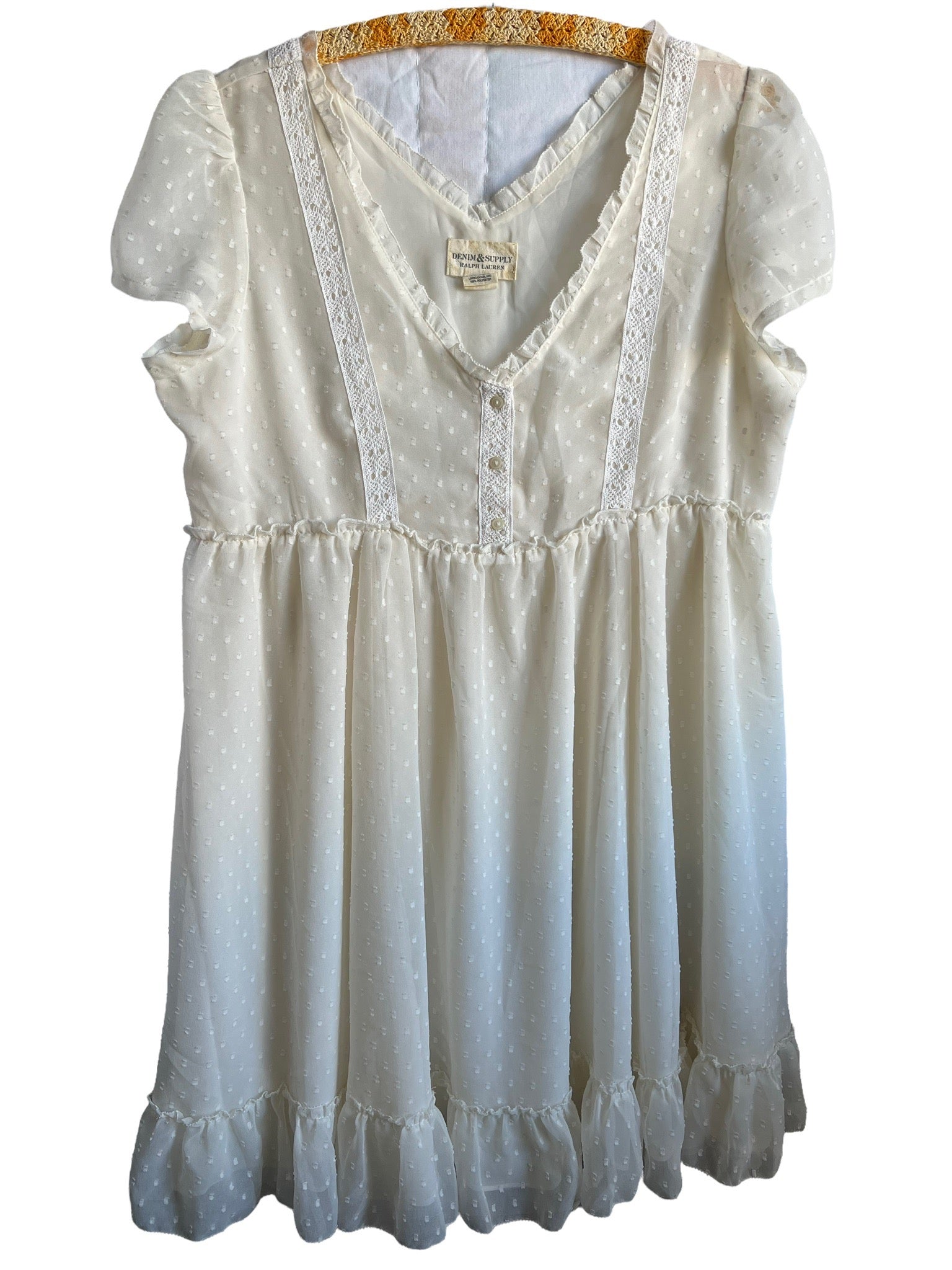 Vintage Denim & Supply By Ralph Lauren Swiss Dot Babydoll Dress Prairie  Bohemi | Shop THRILLING