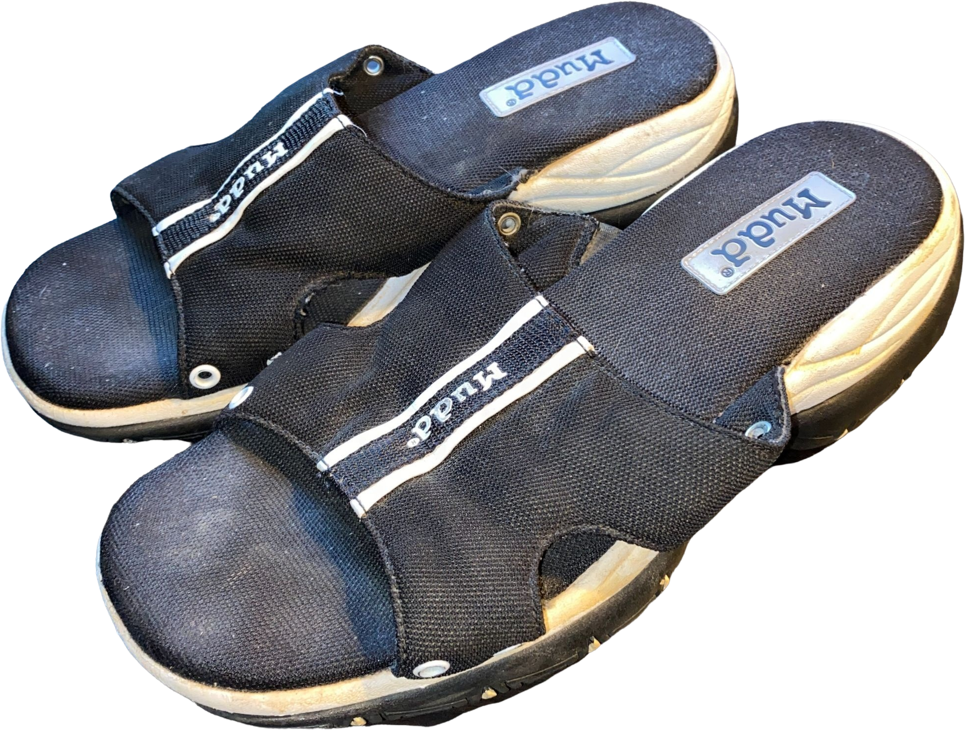 Vintage 90s Crain Black White Chunky Athletic Slides Sandals By Mudd | Shop  THRILLING