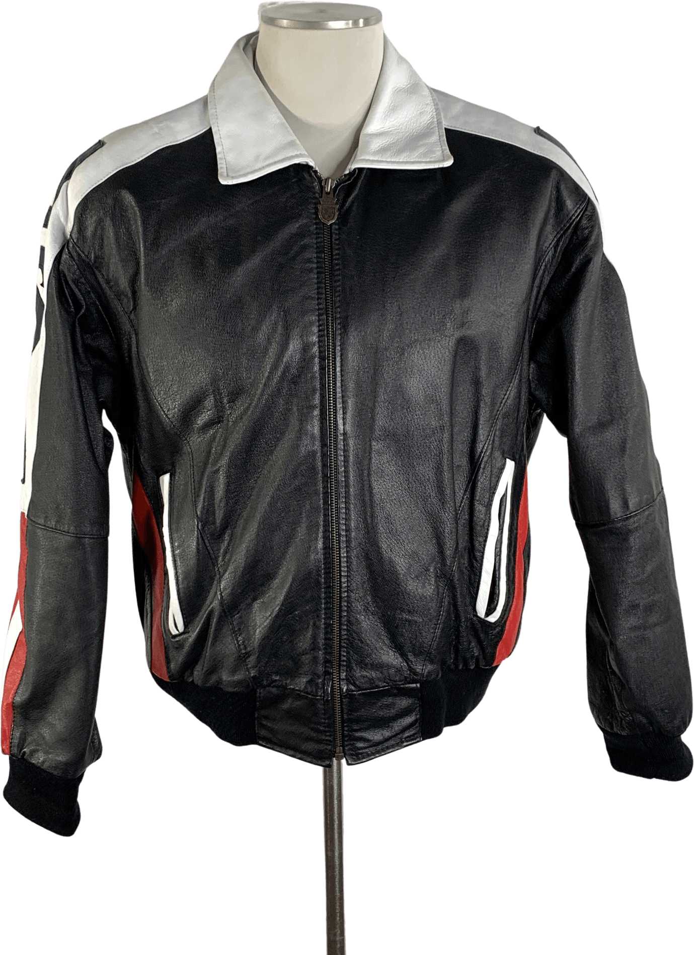 Vintage USA American Flag Moto Jacket by Michael Hoban Wheremi | Shop ...