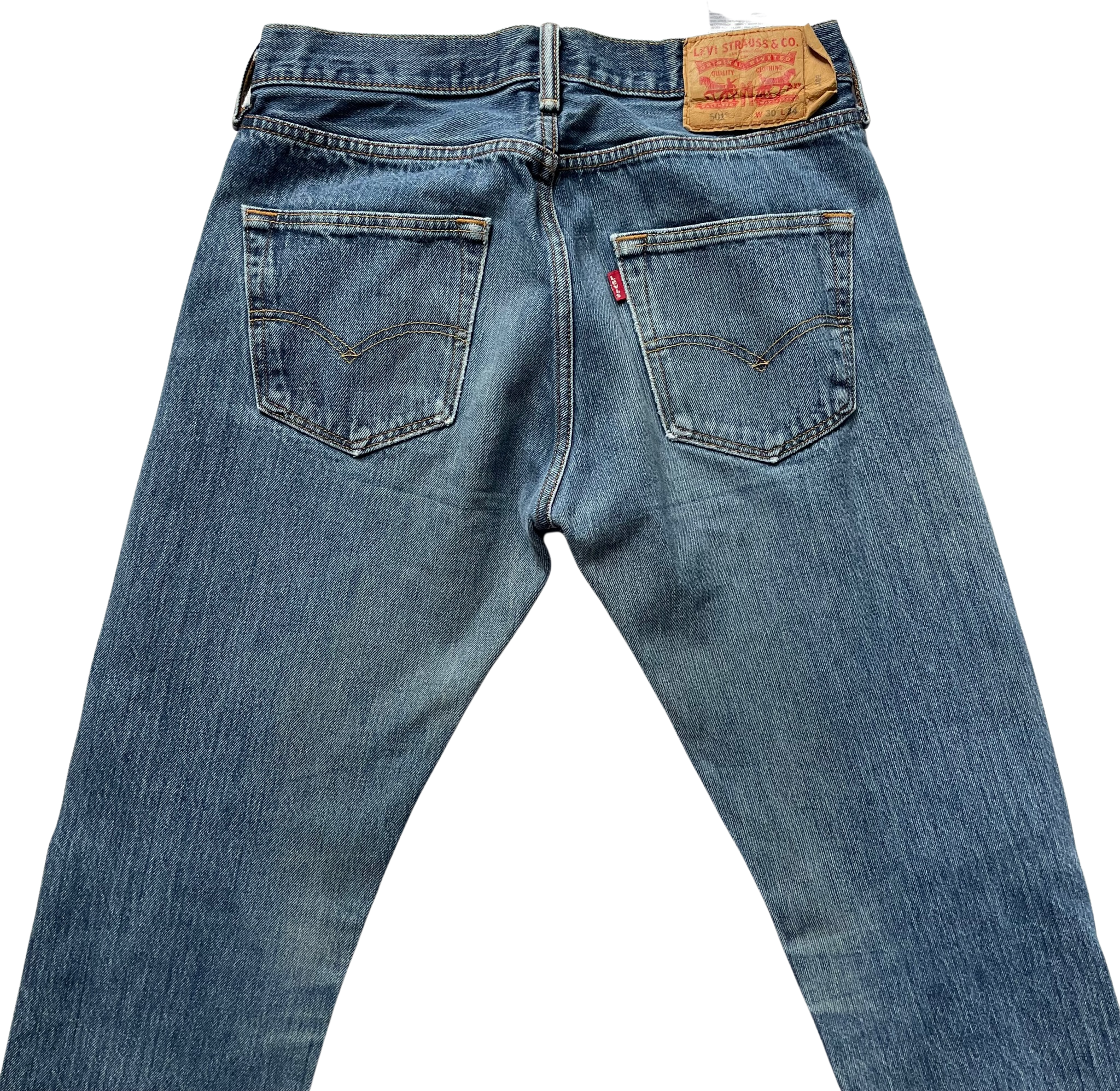 Vintage 00s 501 Button Fly Jeans Med. Wash Distressed Faded By Levi's |  Shop THRILLING