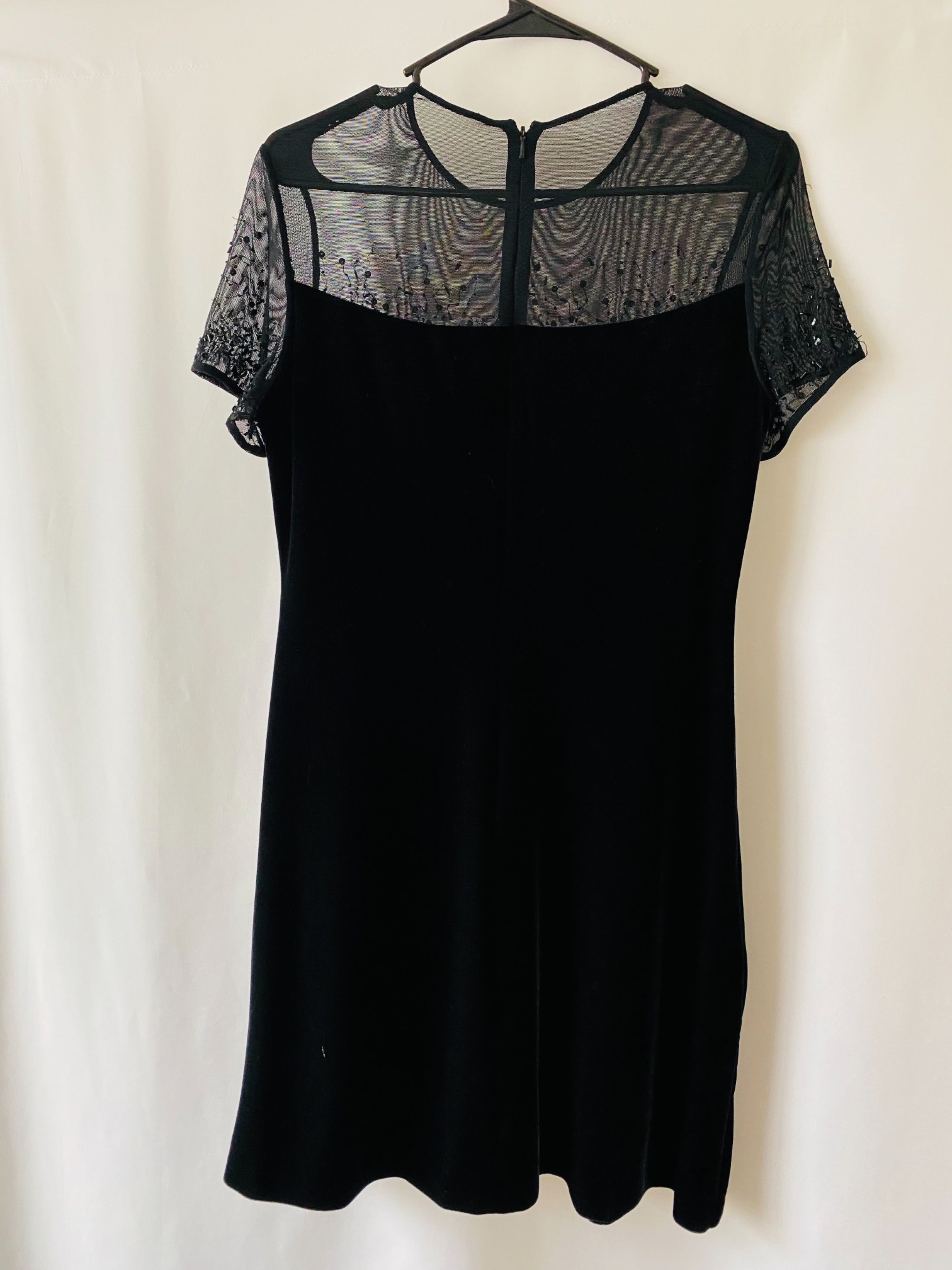 Vintage 90’s Black Velvet Dress with Beading by J.R. Nites | Shop THRILLING
