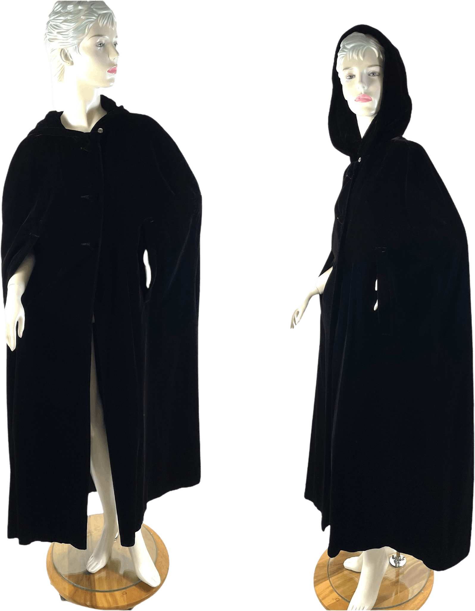 Vintage 60’s Black Velvet Hooded Cape | Shop THRILLING