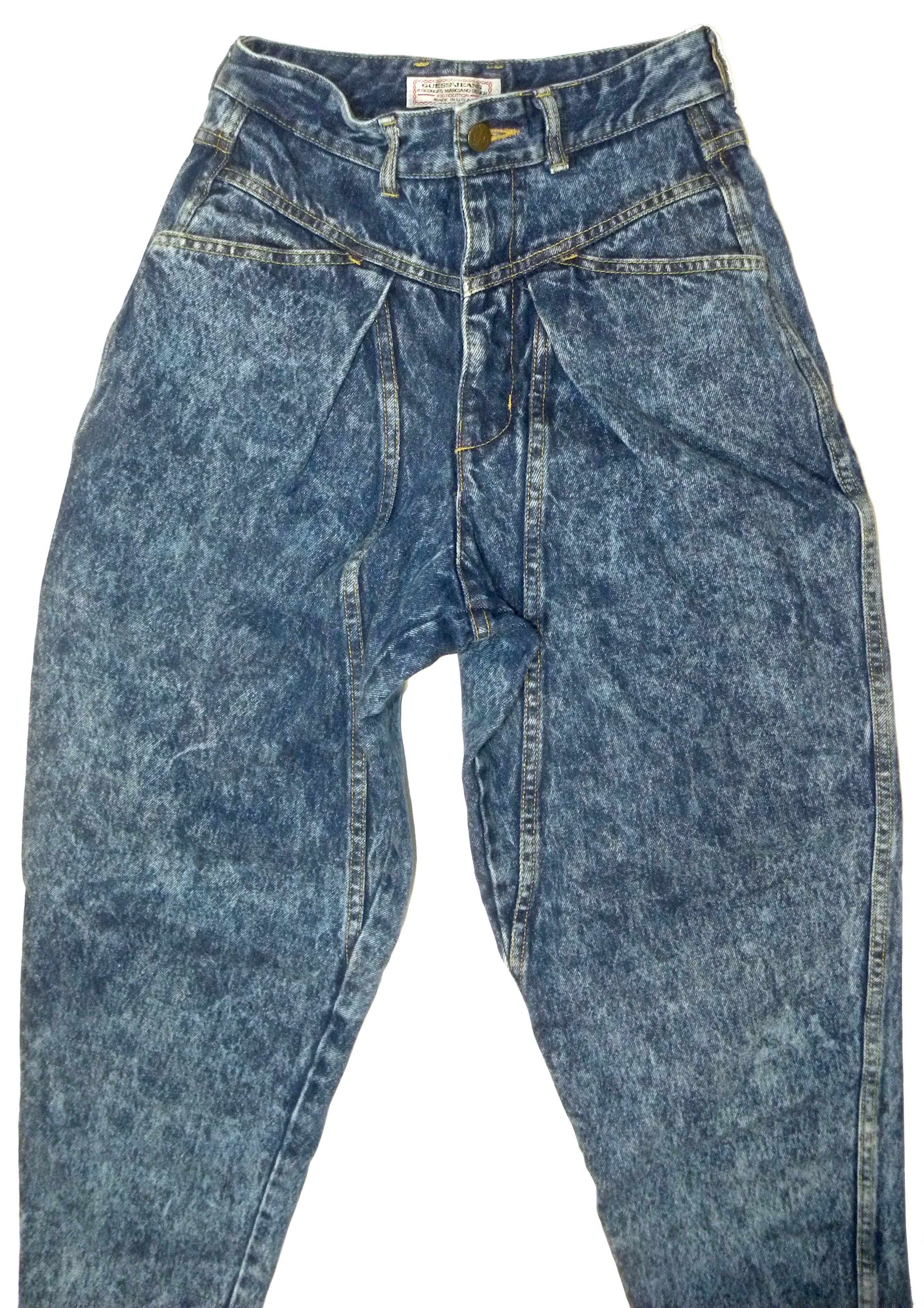 Vintage 90s Ultra High Waisted Tapered Acid Wash Jeans By Guess | Shop ...
