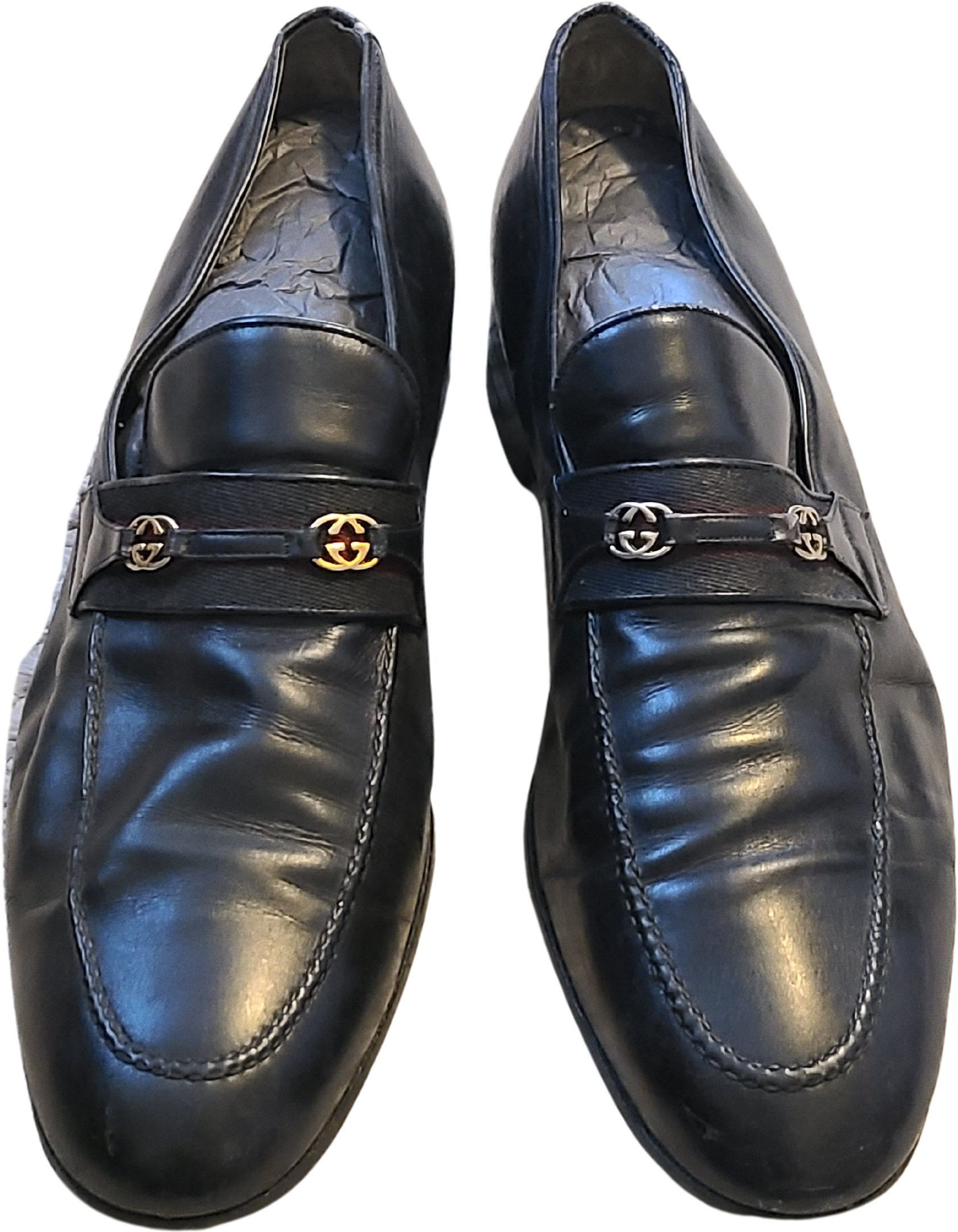 Vintage 60s/70s Gucci Size 48 Mens Black Loafers 14 By Gucci | Shop  THRILLING
