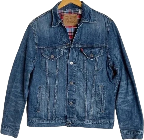 80s/90s Vintage Flannel Lined Trucker Denim Jeans Jacket By Levis | Shop  THRILLING