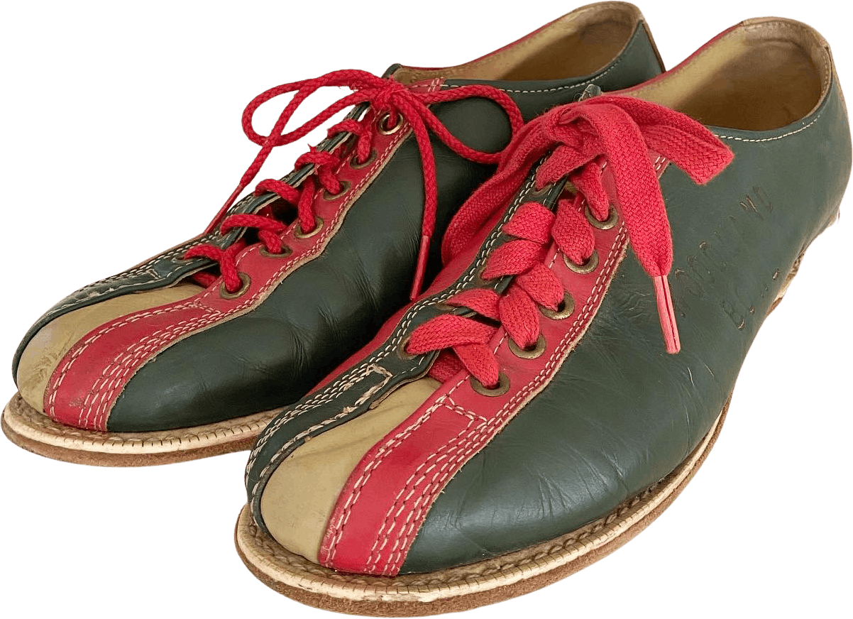 Vintage Green and Red Bowling Shoes | Shop THRILLING
