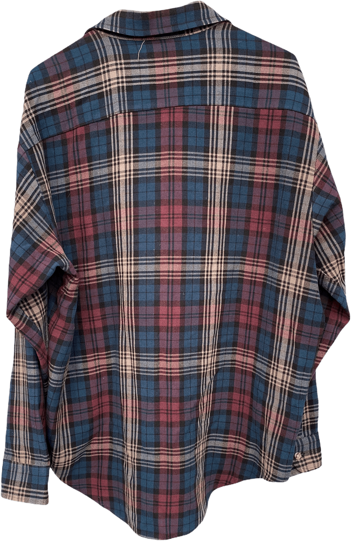 Vintage Brown Blue and Red Plaid Flannel with Pockets by Northwest ...