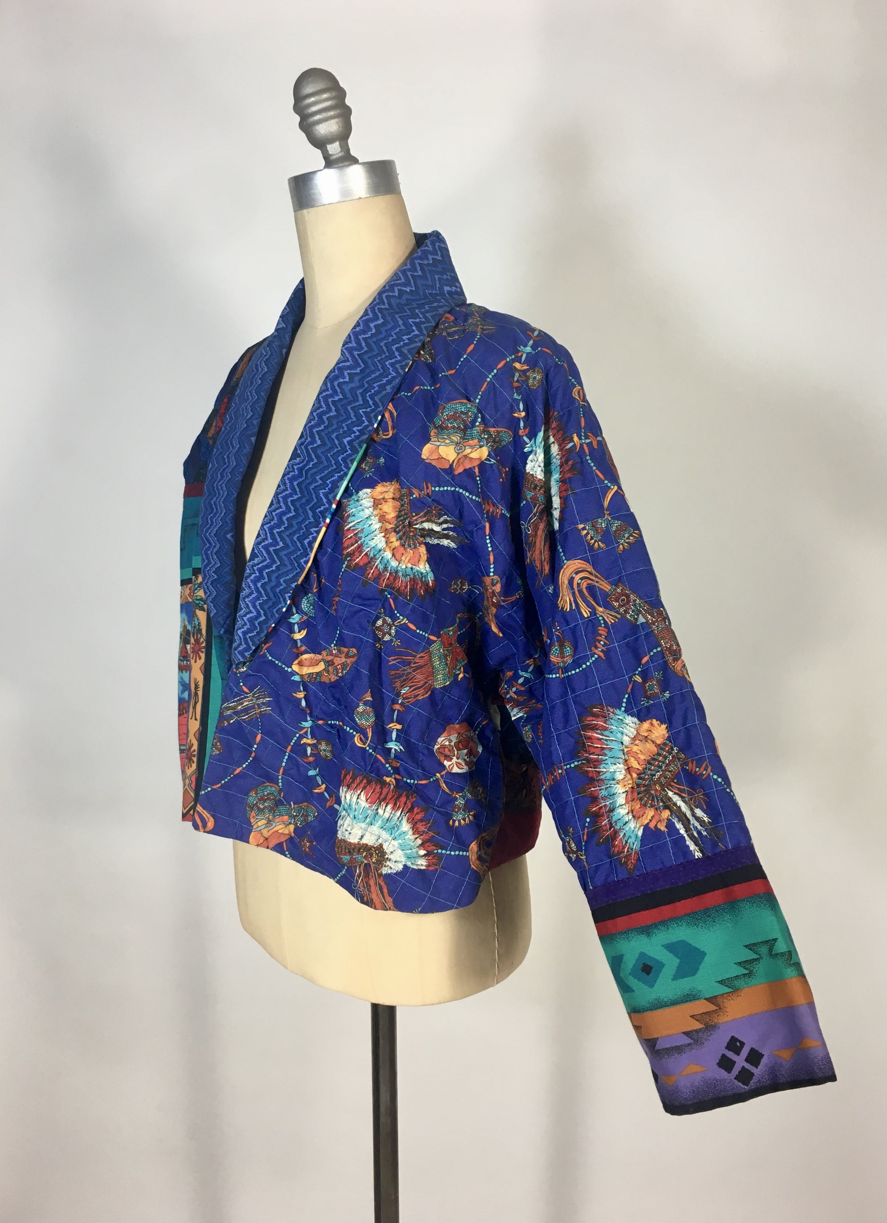 Vintage 90's Homemade Native First American Theme Jacket with Unique ...