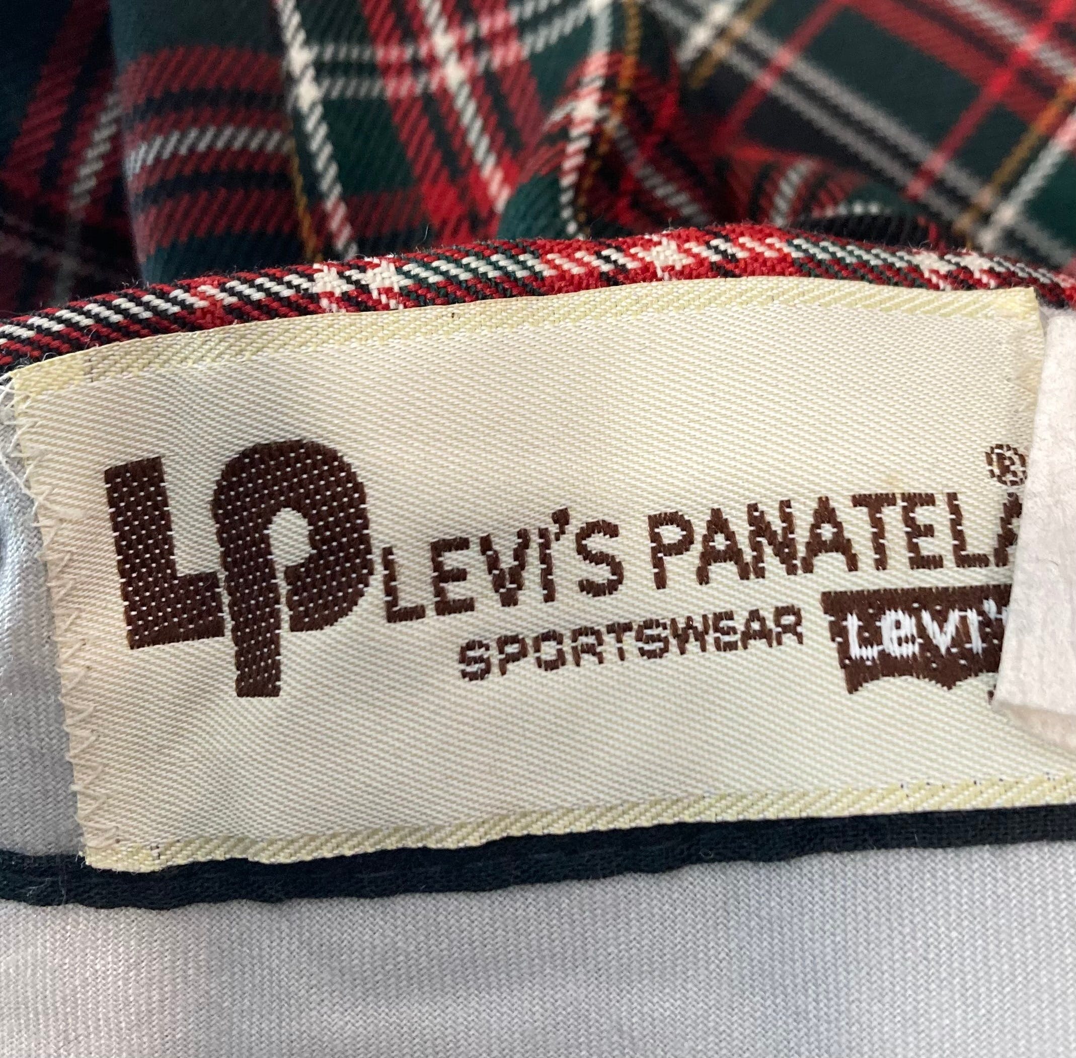 Vintage 70's Flare Plaid Pants by Levi's Panatela | Shop THRILLING