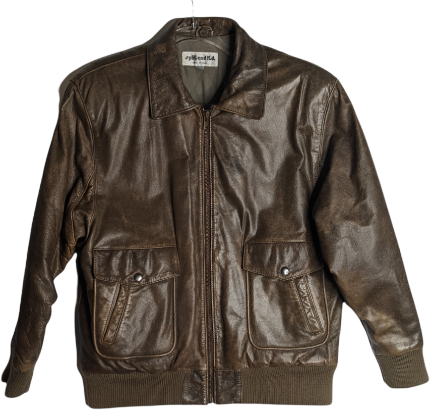 Vintage Men's 80's Brown Leather Bomber Jacket by Split End Ltd | Shop  THRILLING