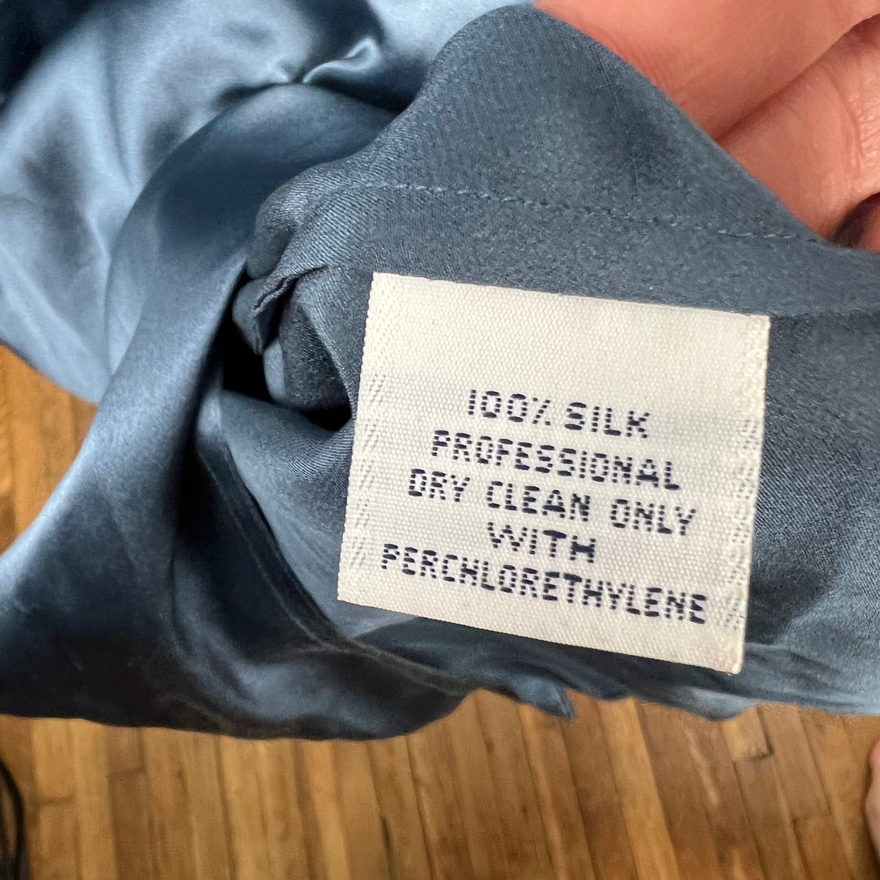 Vintage Calvin Klein Blue Silk Long Nightgown by Calvin Klein | Shop ...