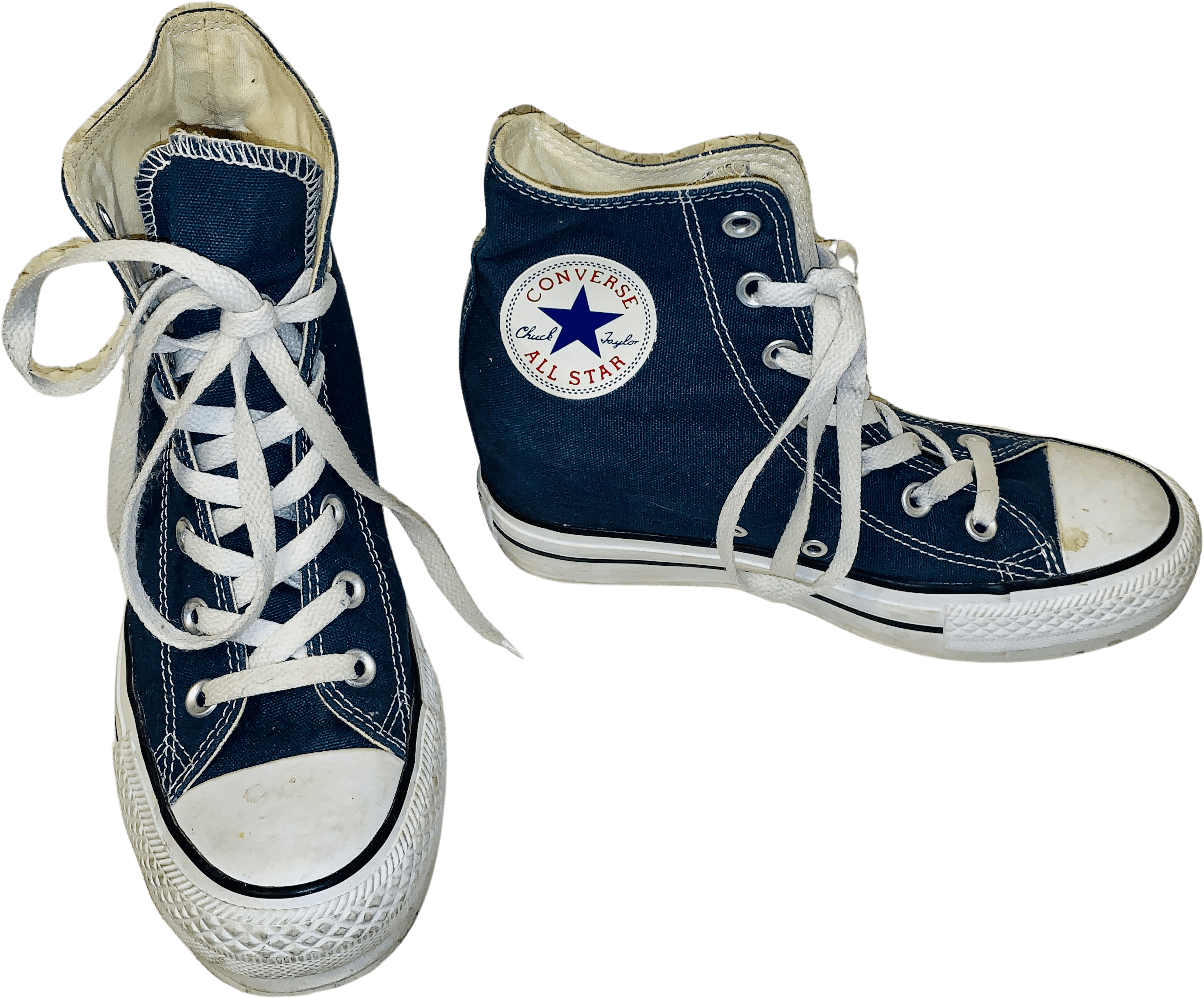 Vintage 00's Converse Allstar Navy Blue Wedge Sneakers by Converse ...