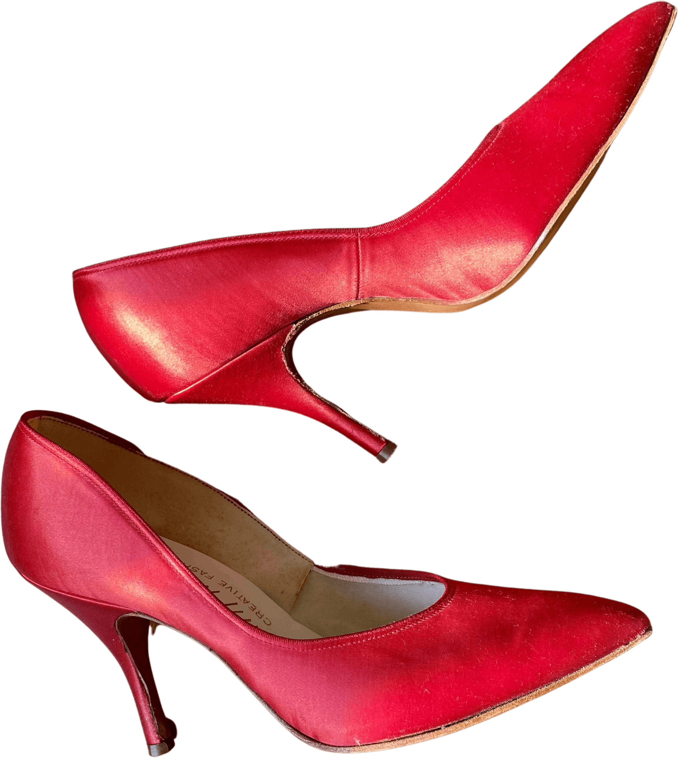 Vintage 80’s Hot Red Pumps with Thin Stiletto Heel | Shop THRILLING