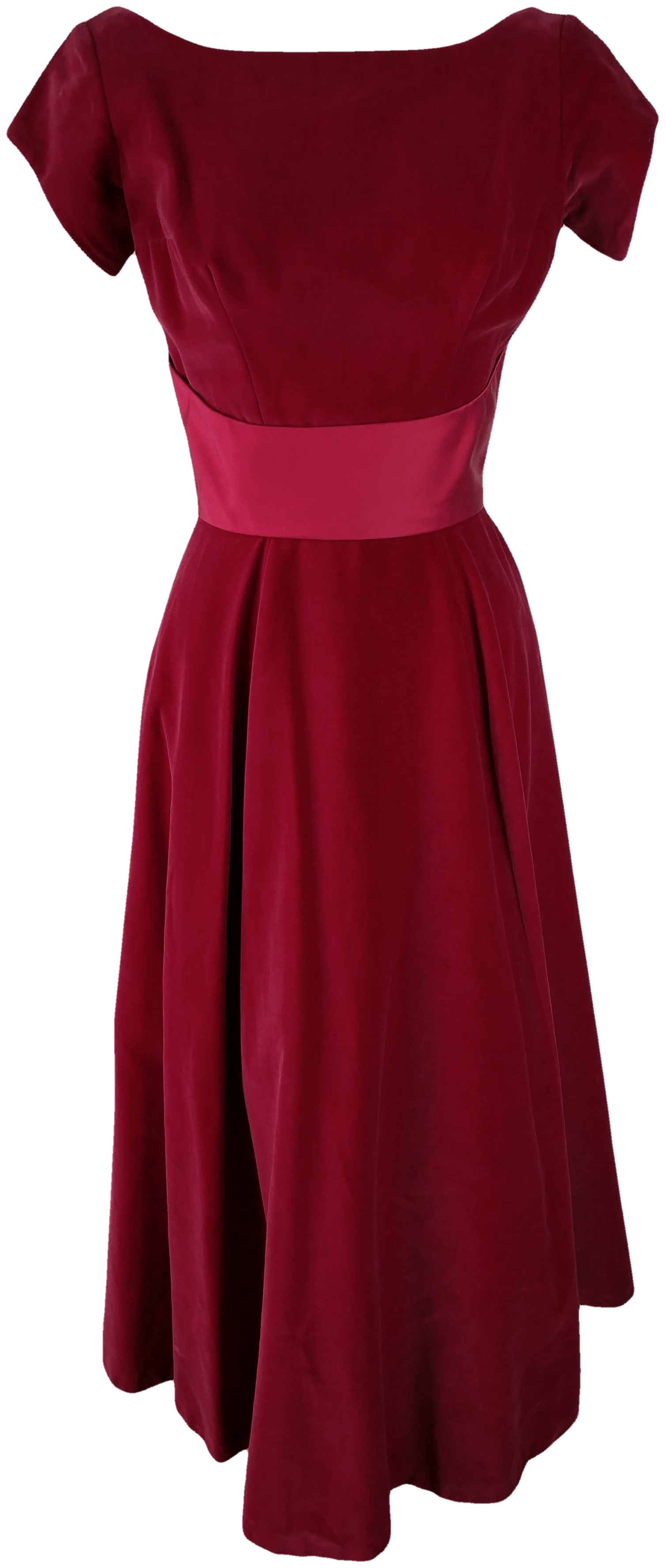 Vintage Red Velvet Dress With Bow Free Shipping Thrilling