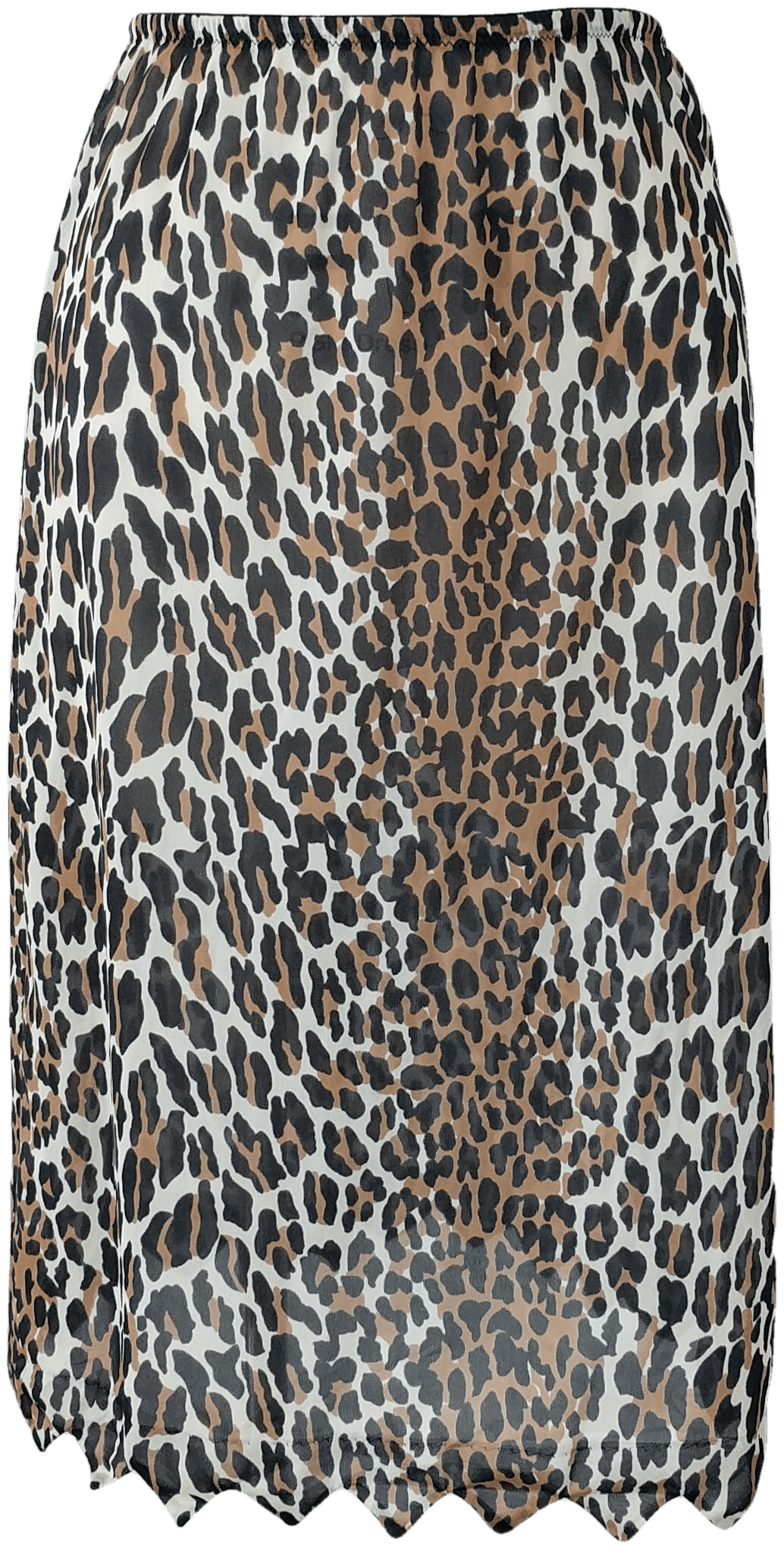 Vintage 50's Sheer Leopard Print Skirt with Jagged Hem by Vanity Fair ...
