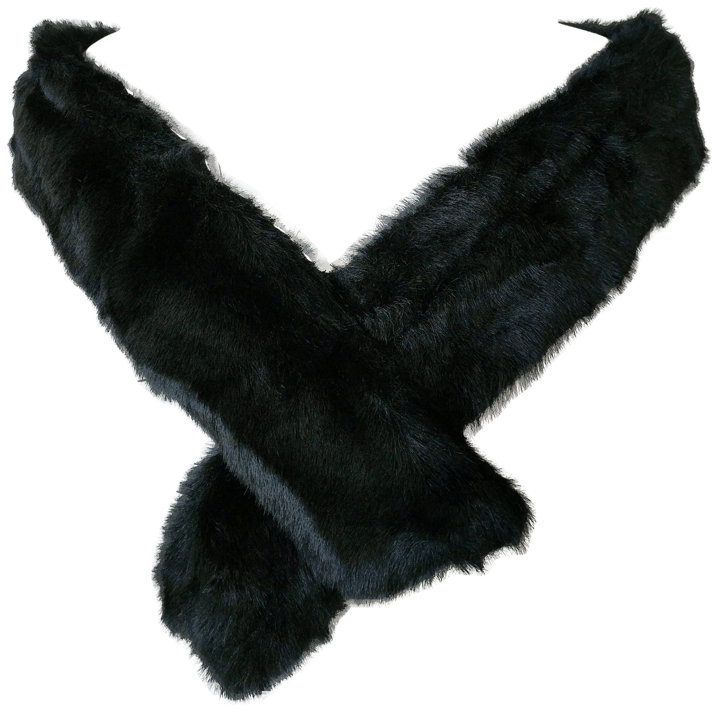 Vintage Small Black Fur Shawl - Free Shipping - Thrilling