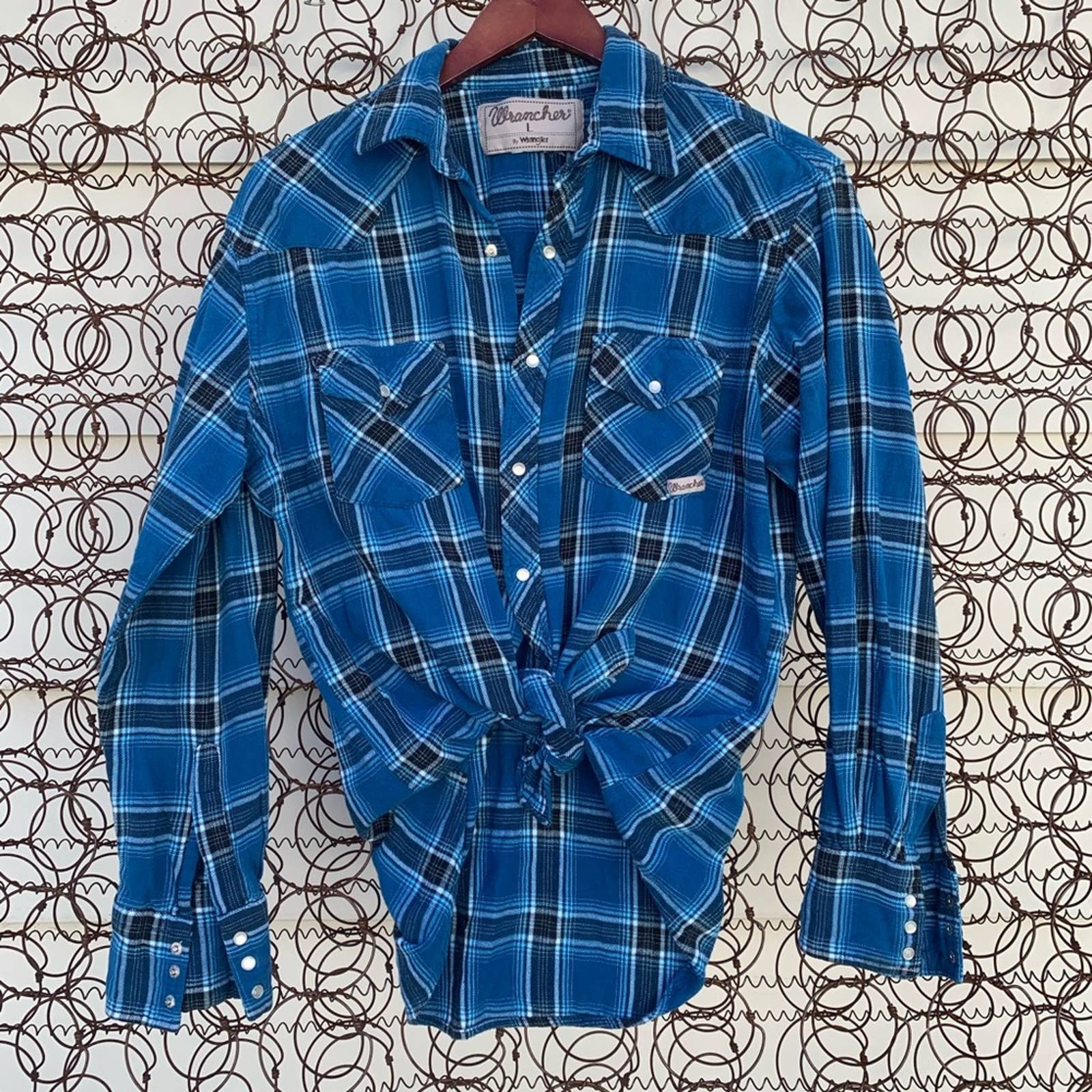 Vintage Wrancher Flannel Pearl Snap Shirt by Wrangler | Shop THRILLING