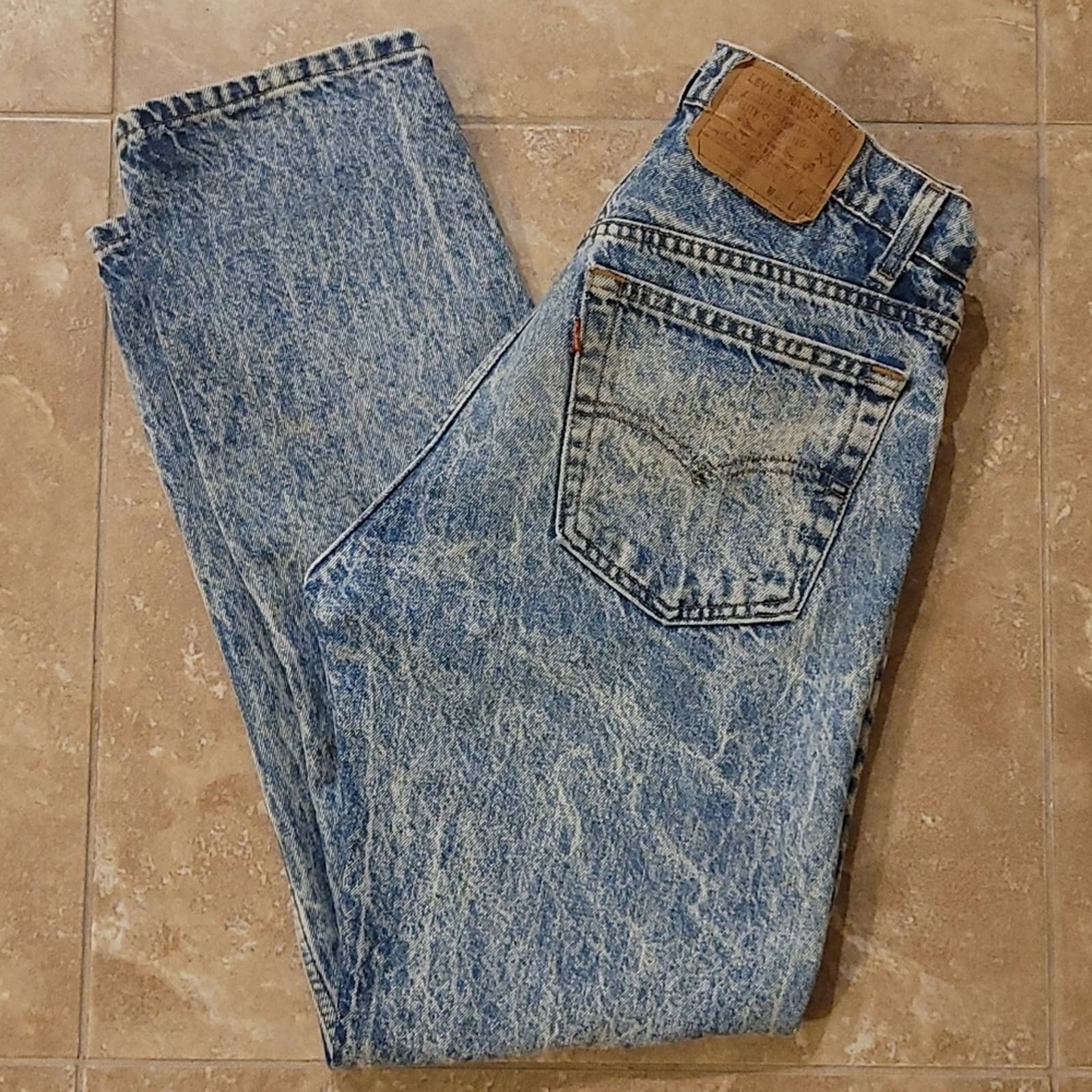 Levi's Vintage Blue Denim Acid Wash Jeans by Levi's | Shop THRILLING