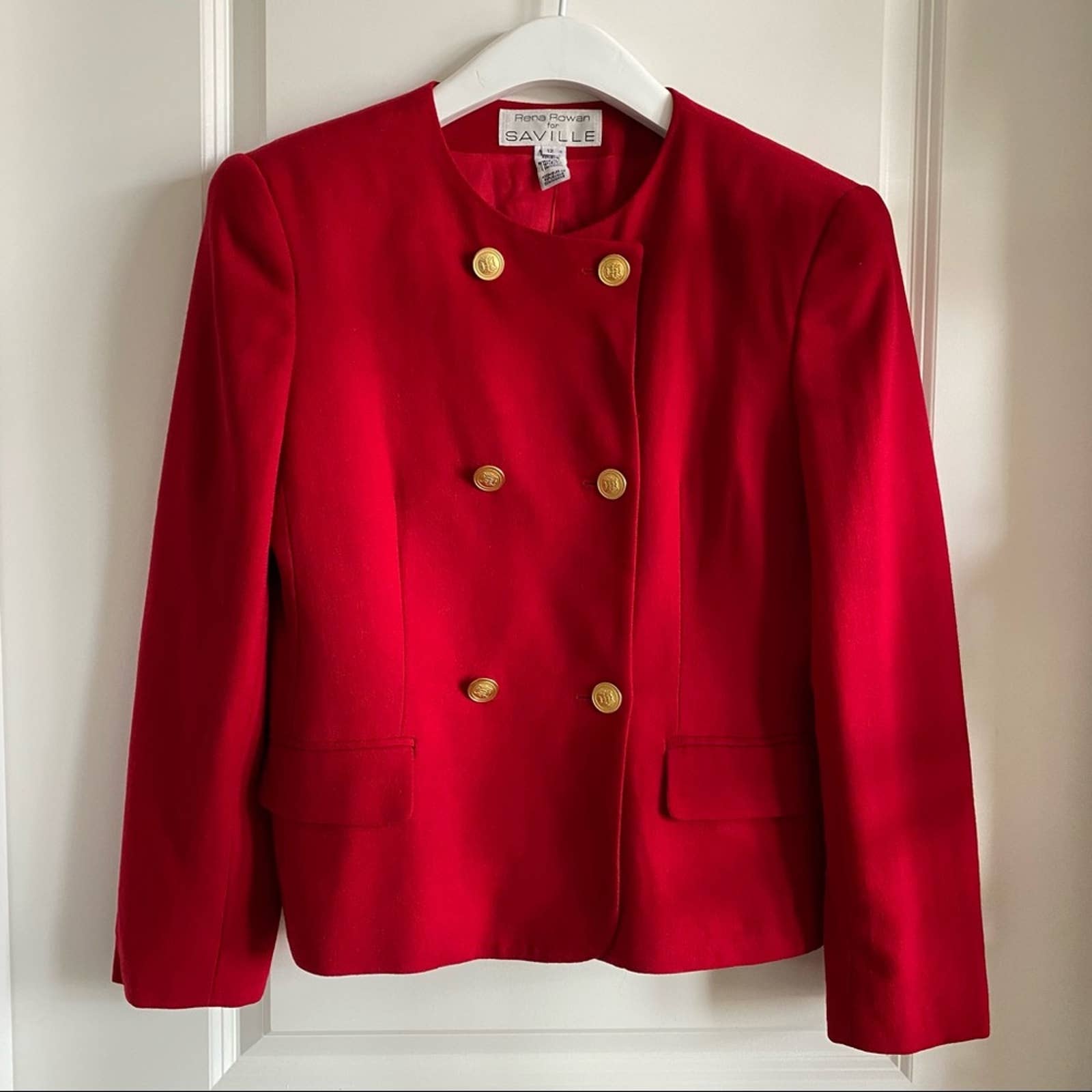 Vintage Rena Rowen for Saville Red Wool Jacket | Shop THRILLING