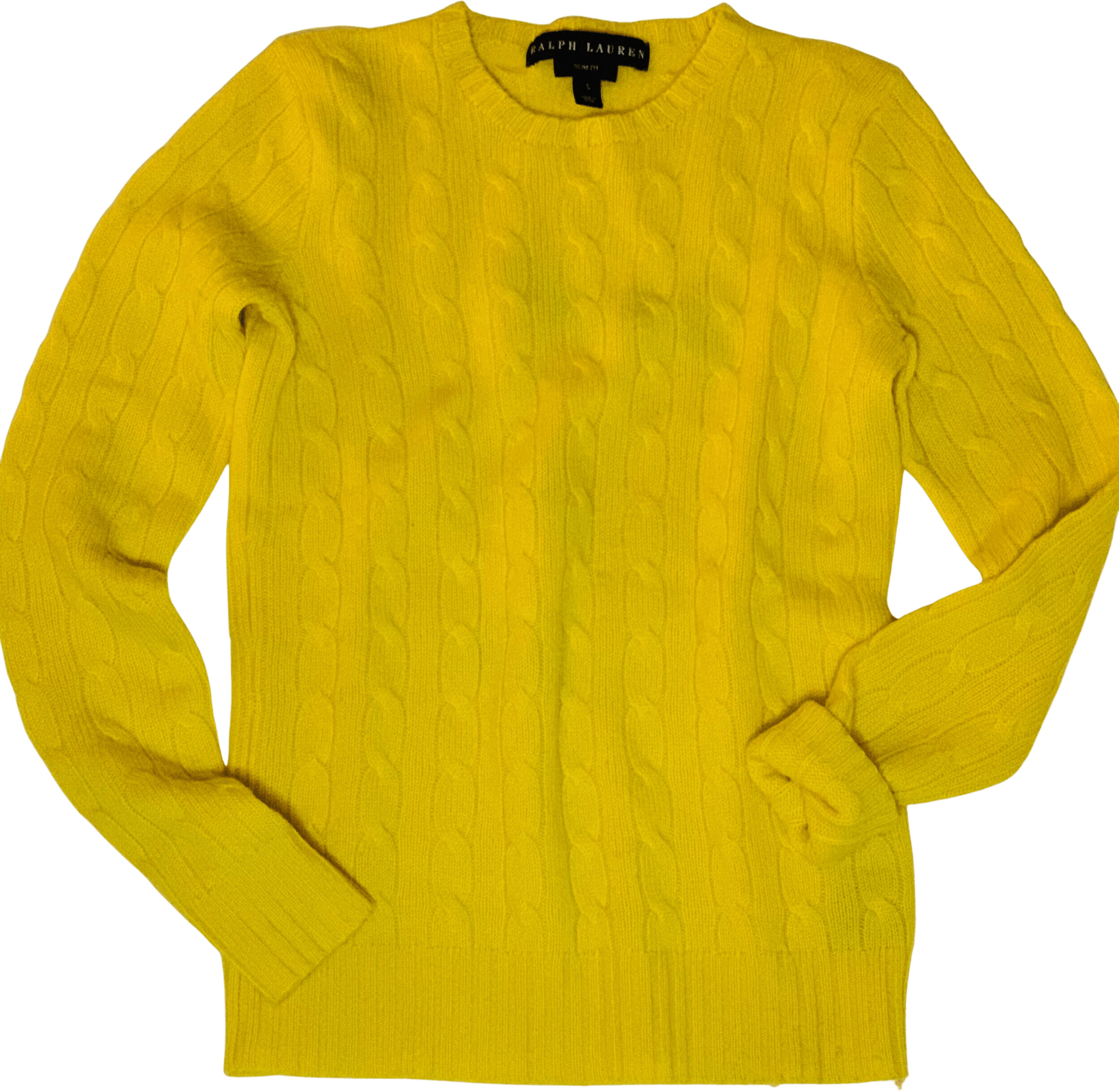 Yellow Long Sleeve Cashmere Sweater by Ralph Lauren Black Label – From ...